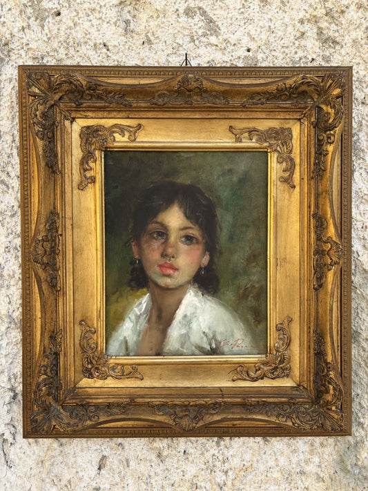Quadro -Figura Di Donna- Giovanni Pane dipinto a olio su tela