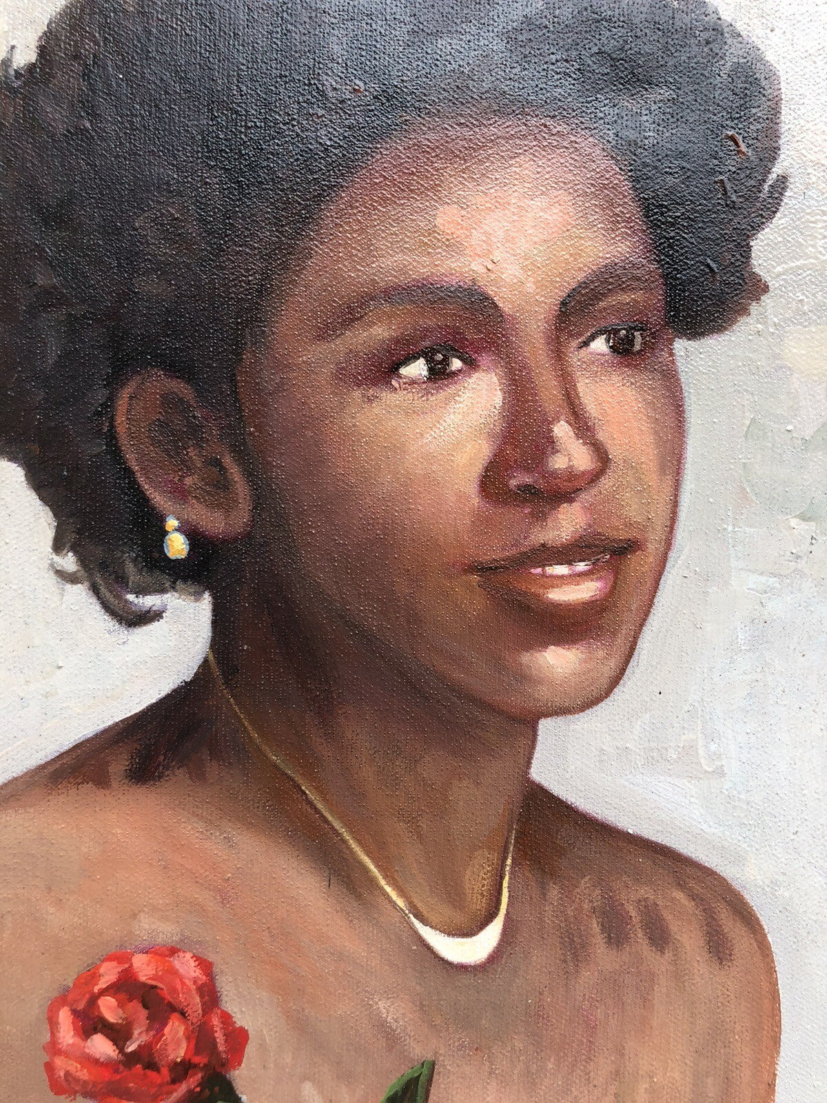 Quadro vintage -Figura Donna-dipinto a olio su tela