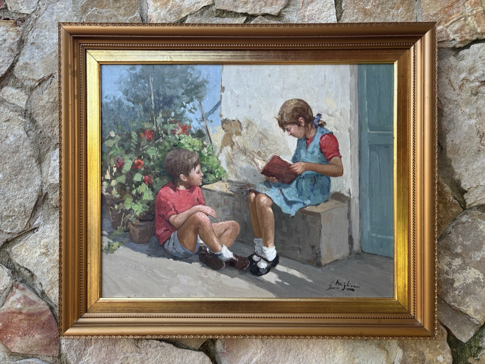 Quadro -Scolari- Guglielmo Migliore dipinto a olio