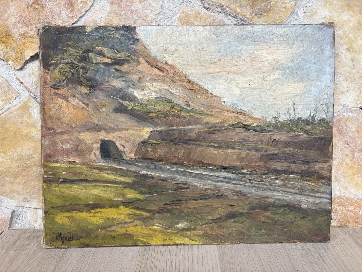 Quadro -Paesaggio-Ermete Liguori-dipinto a olio su tela
