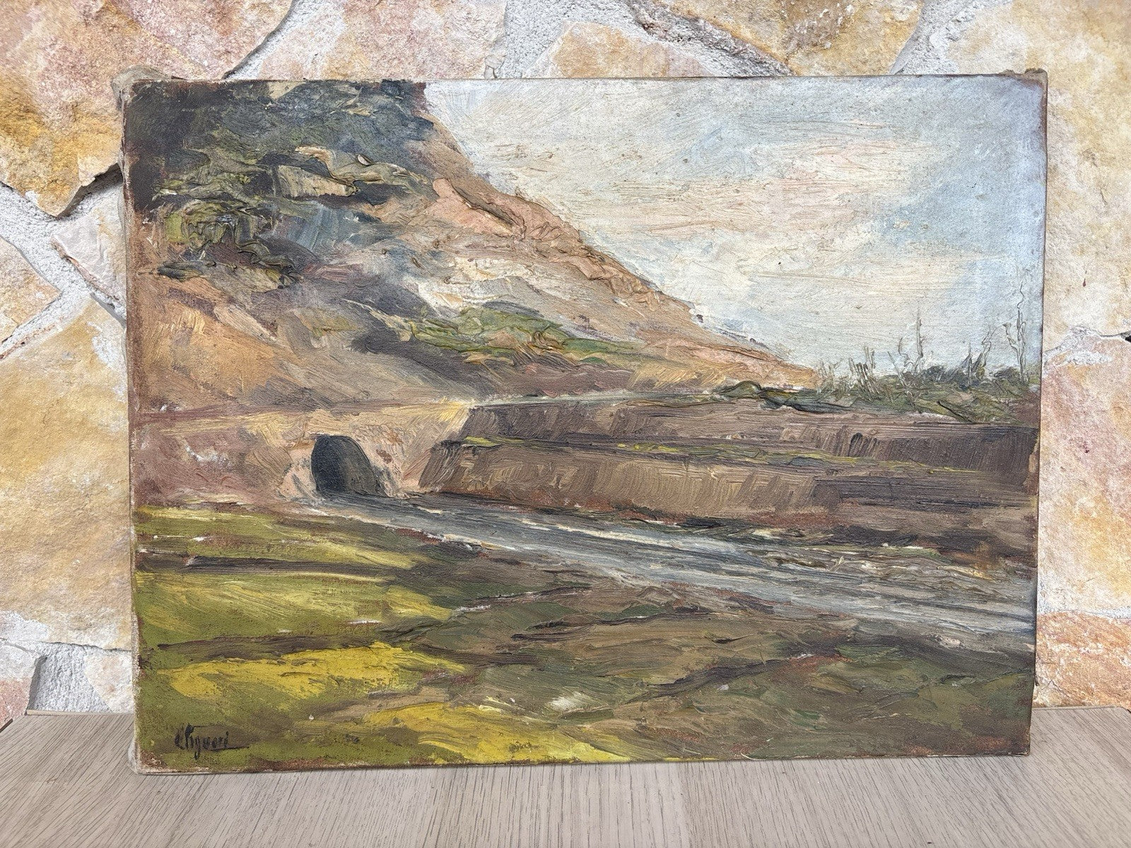 Quadro -Paesaggio-Ermete Liguori-dipinto a olio su tela