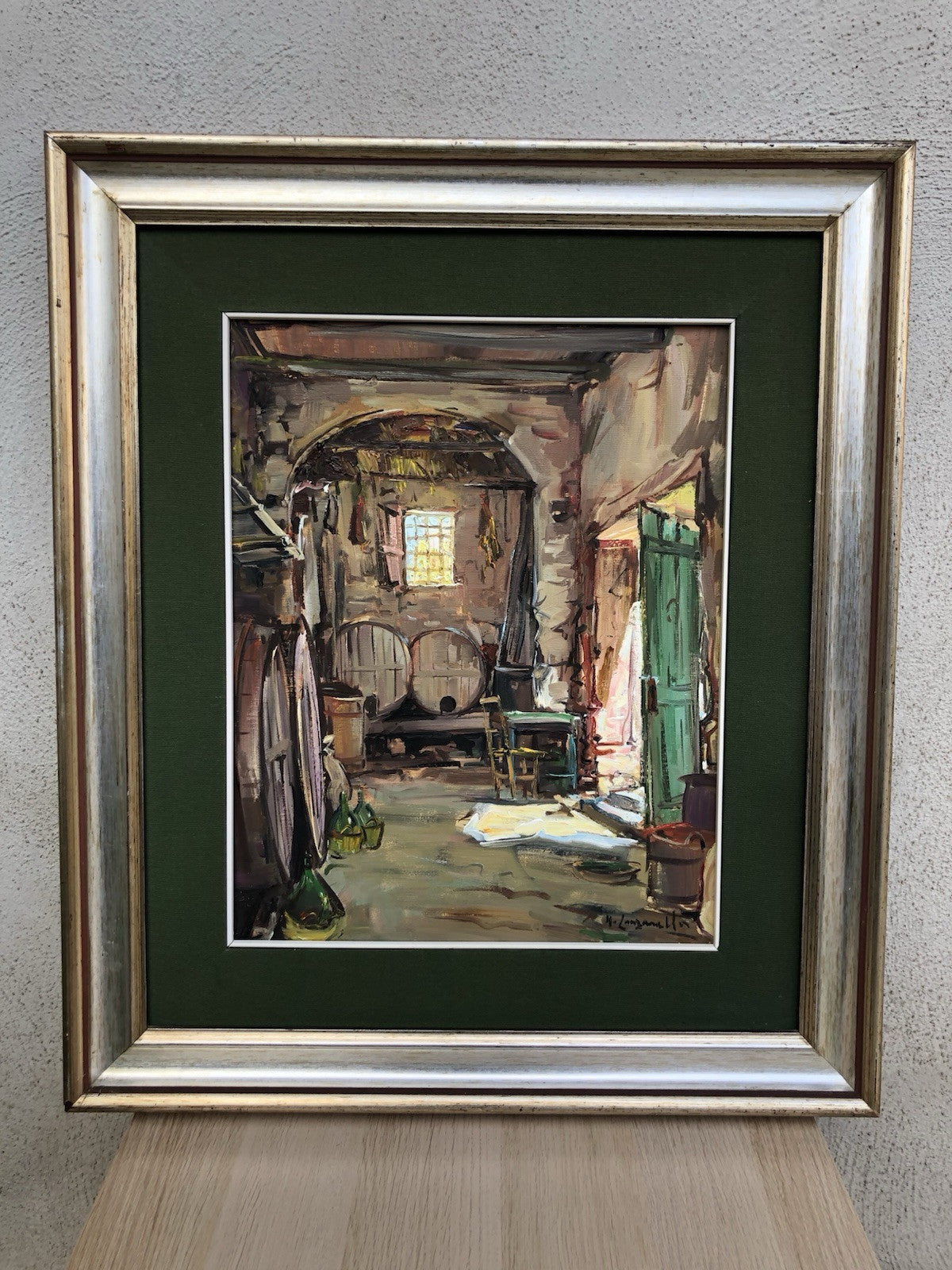 Quadro -La Cantina- dipinto a olio su tela