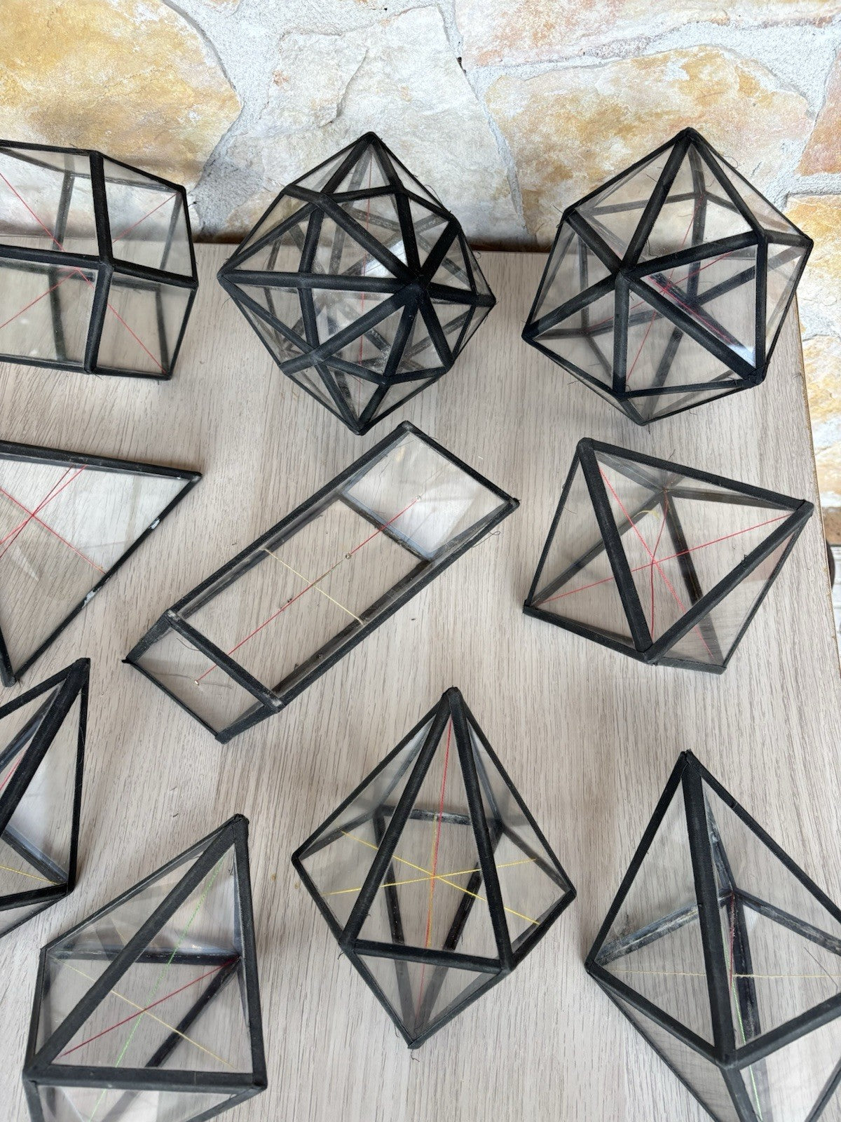 Modelli Di Forme Cristallografiche Vintage In Vetro (10)