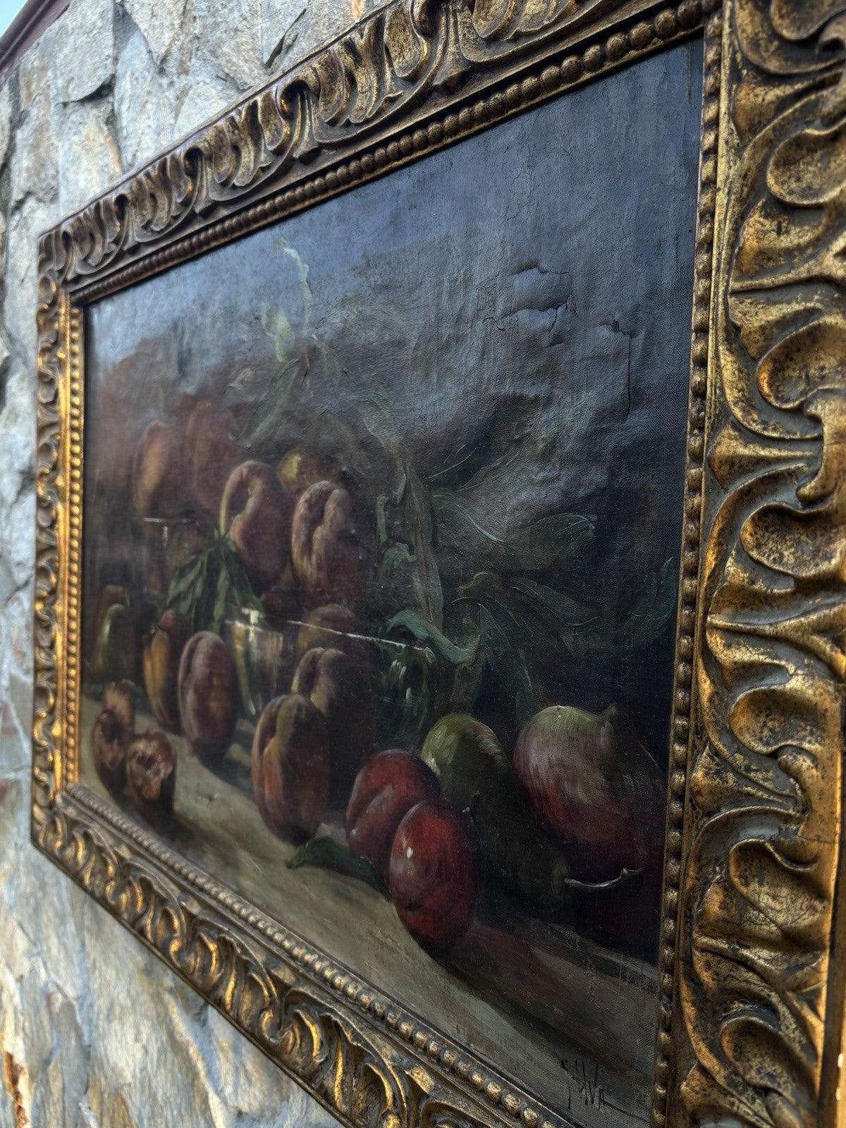 Quadro antico -Natura Morta- Giuseppe Uva dipinto a olio su tela