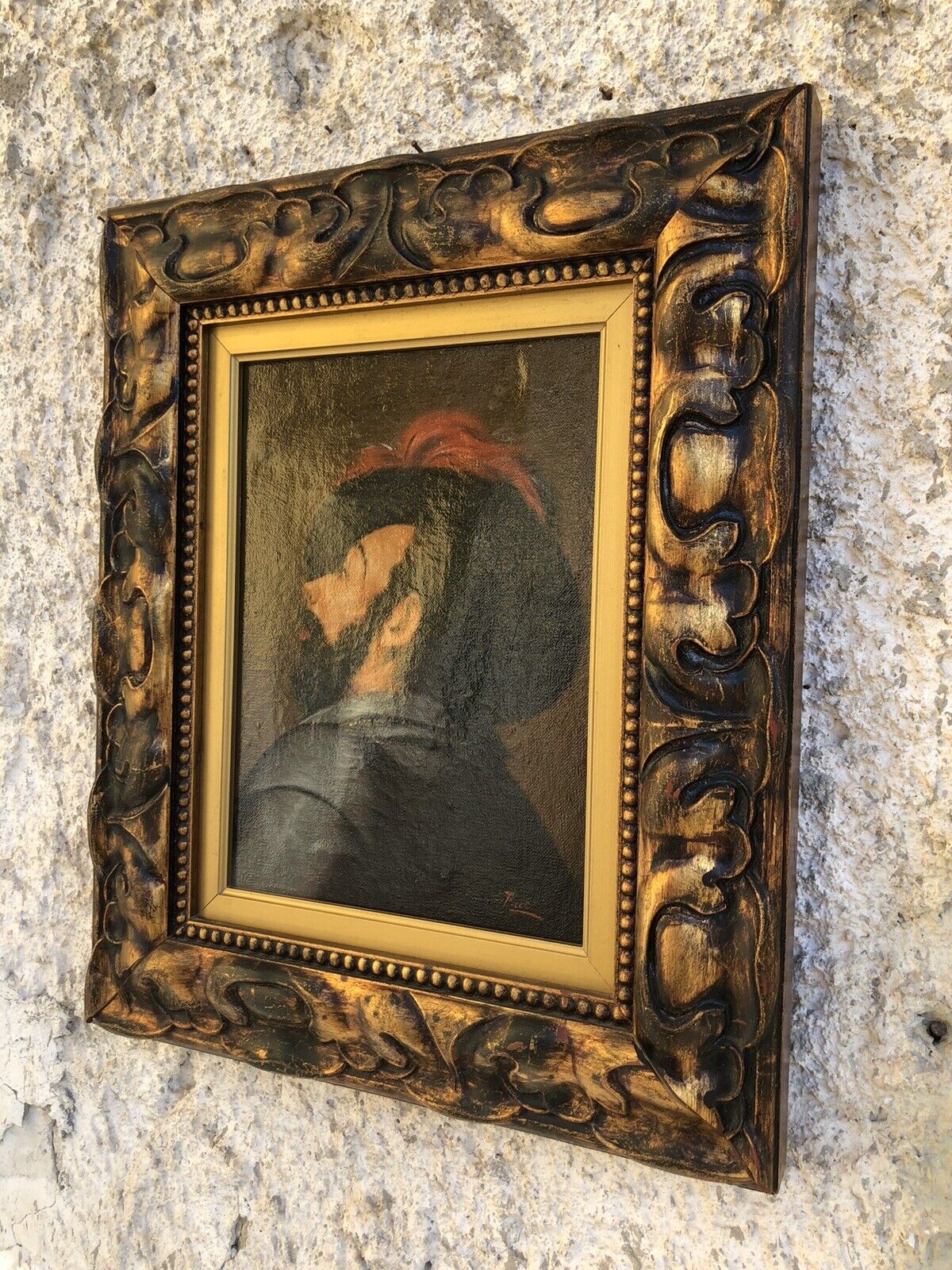 Quadro vintage -Figura- dipinto a olio su tela