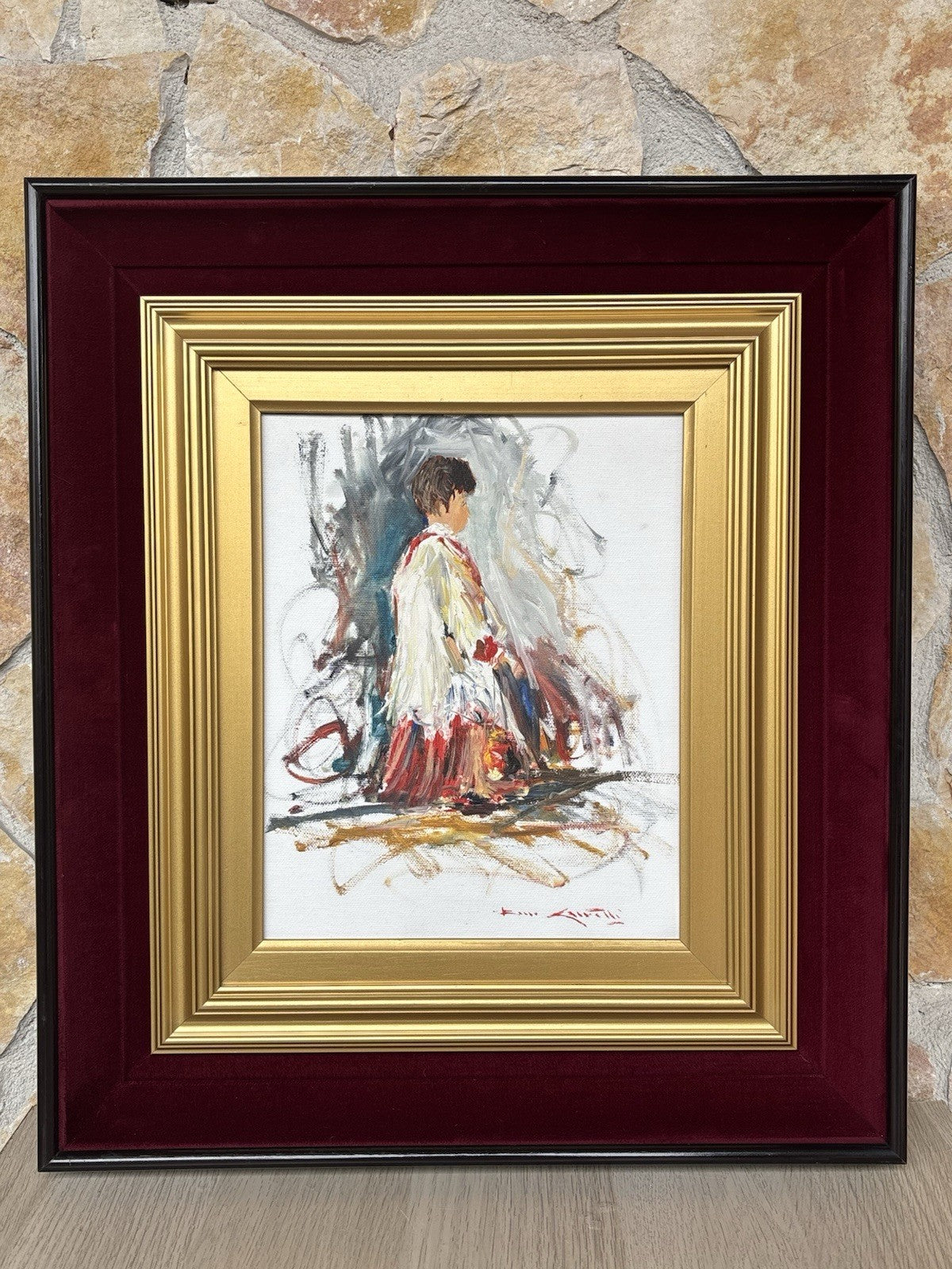 Quadro -Chierichetto- Rocco Carvelli- dipinto a olio su tela