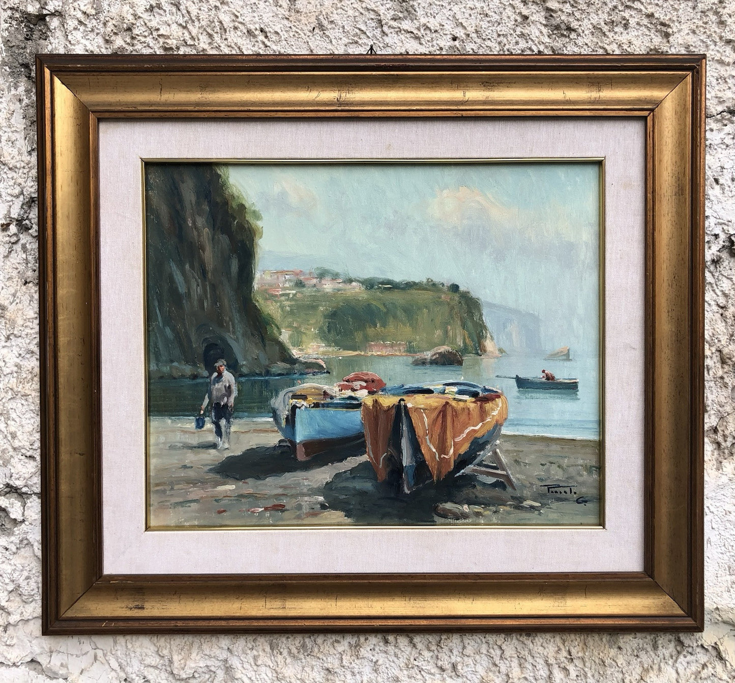 Quadro -Barche A Riposo- dipinto a olio su tela