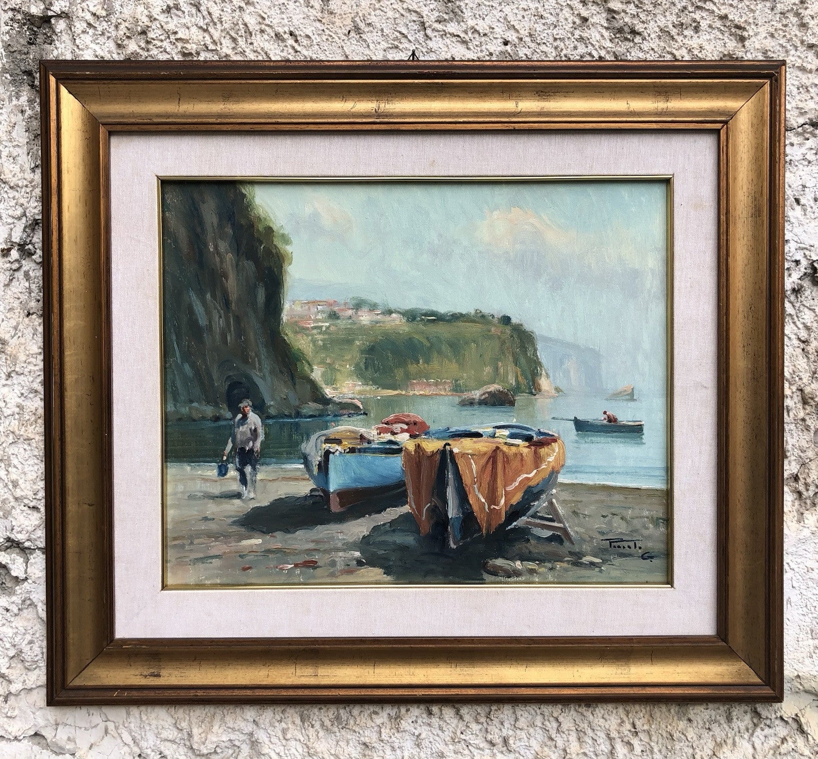 Quadro -Barche A Riposo- dipinto a olio su tela