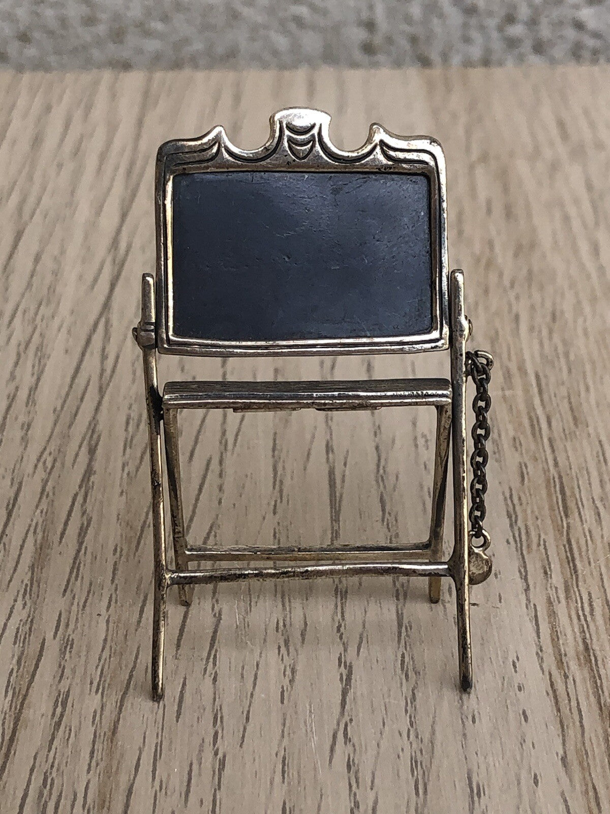 Microfusione Lavagna Scolastica In Argento 925 Vintage In Miniatura, Medusa Oro