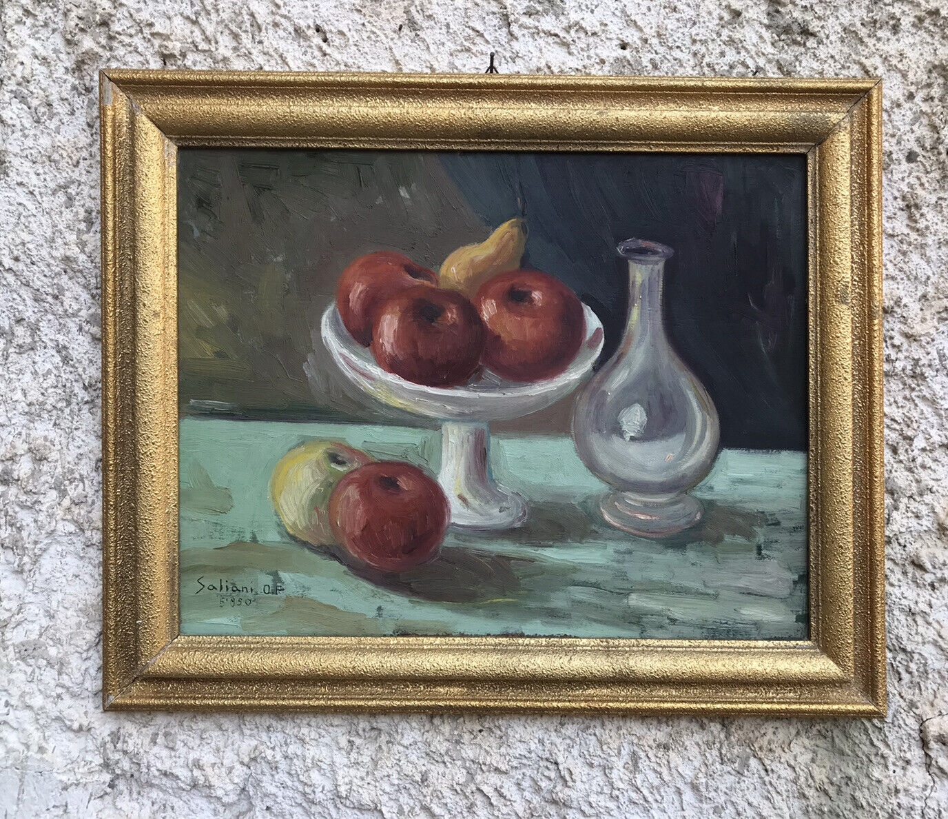 QUADRO VINTAGE -NATURA MORTA- DIPINTO A OLIO SU TAVOLA