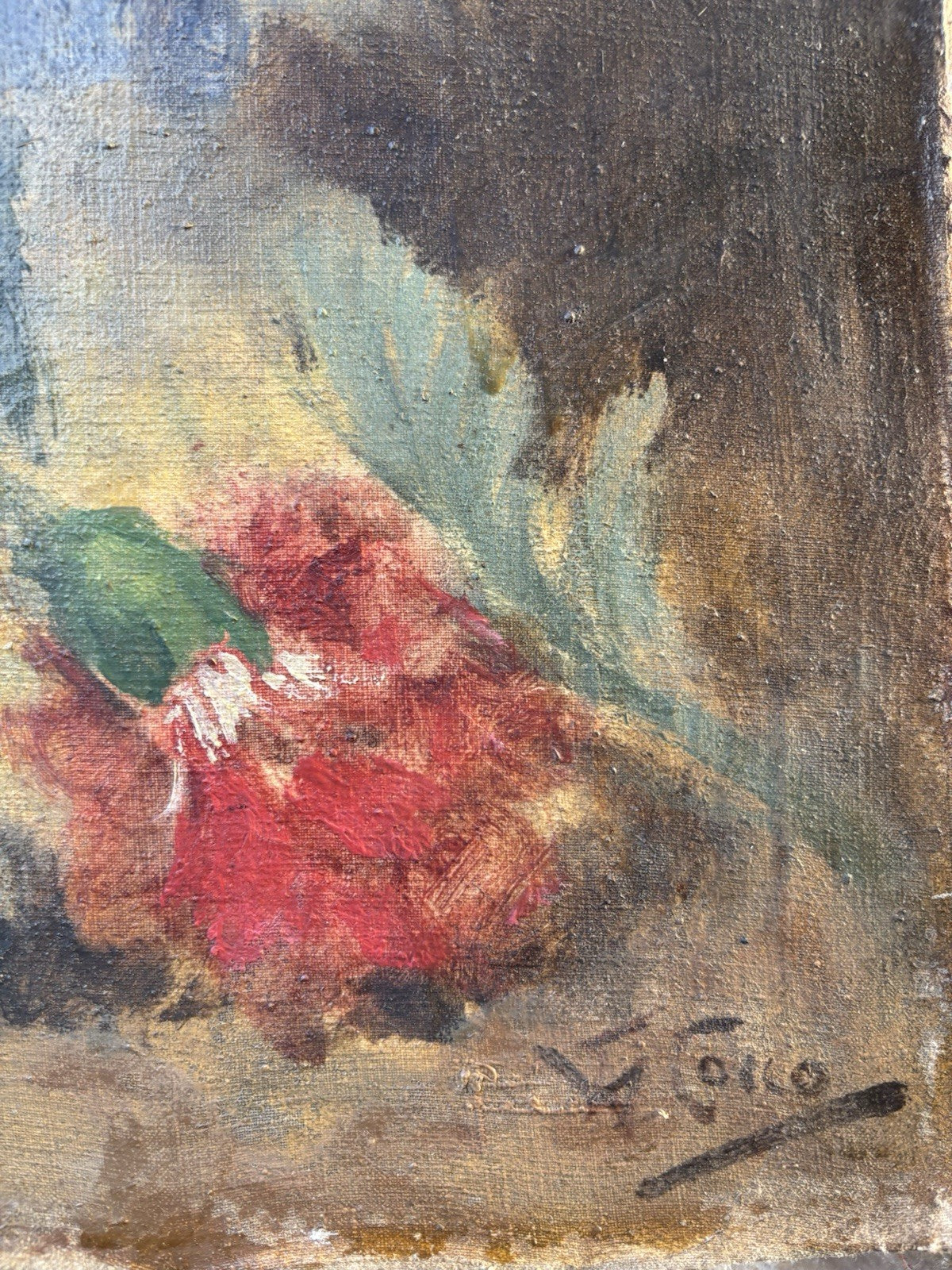 Quadro antico -Vaso Con Fiori- Giuseppe Alberto Cocco dipinto a olio su tela