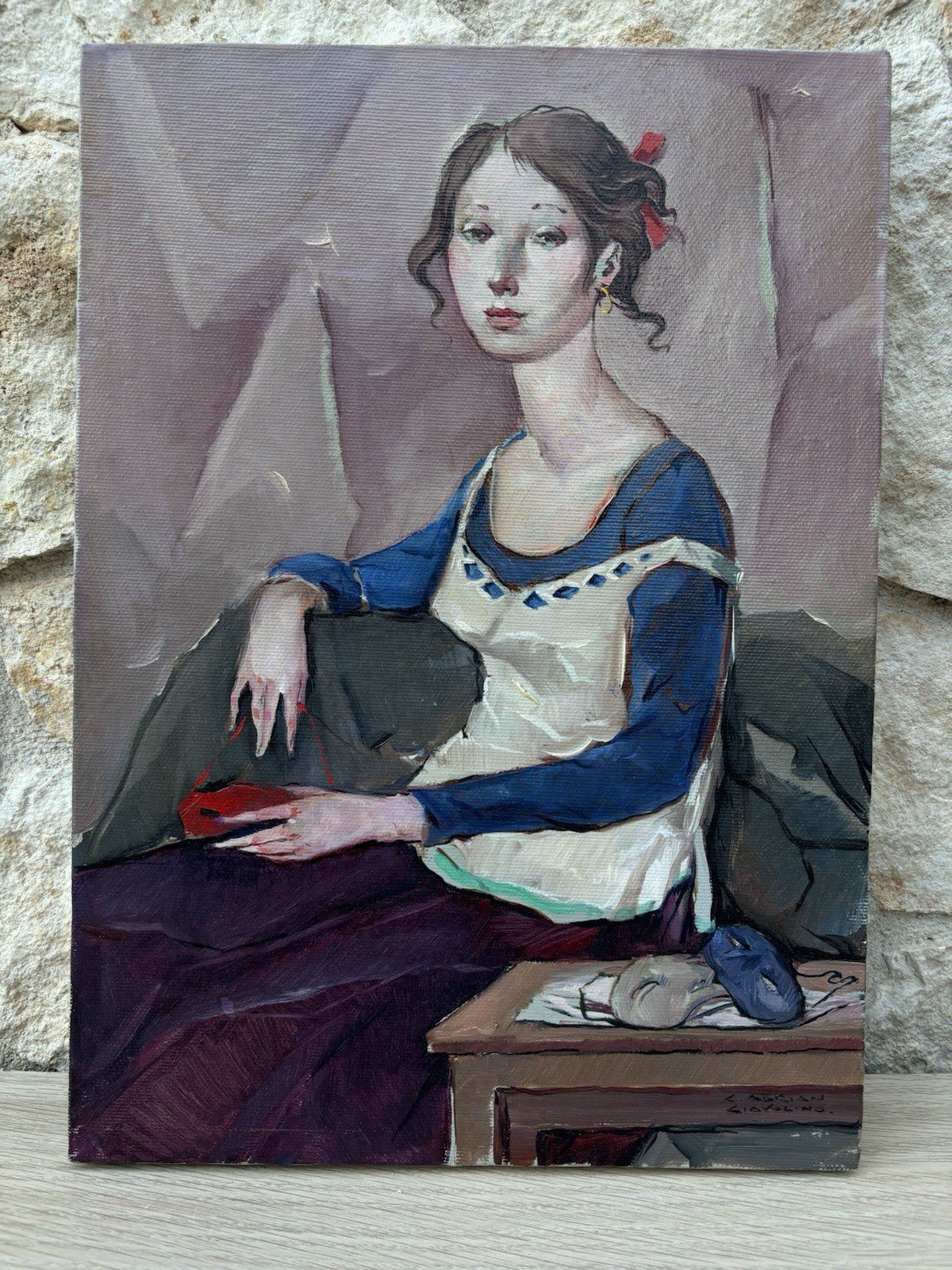 Quadro -Figura Femminile- Ciro Adrian Ciavolino dipinto a olio su tela