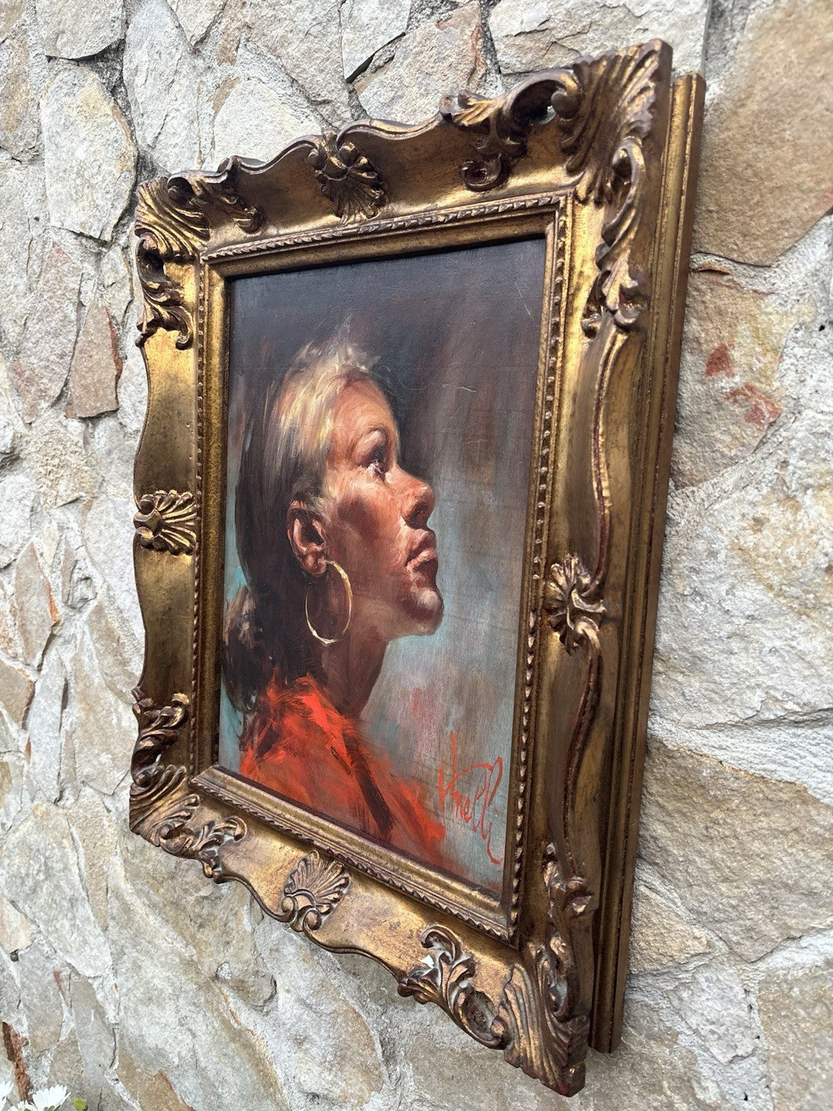Quadro -Figura Di Donna- Luigi Anelli- dipinto a olio