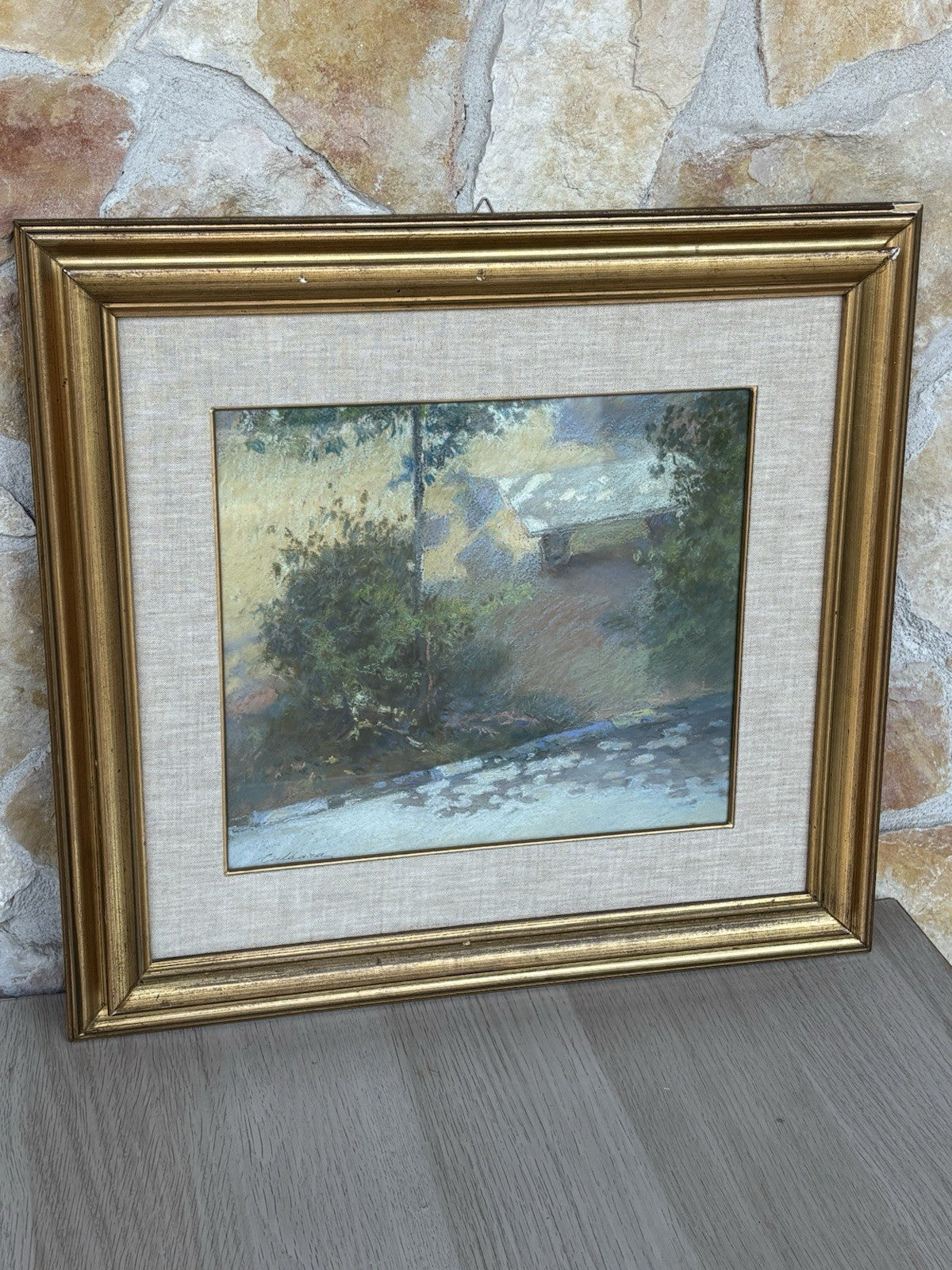 Quadro -Dalla Mia Finestra- Benedetto Caldara realizzato a pastello