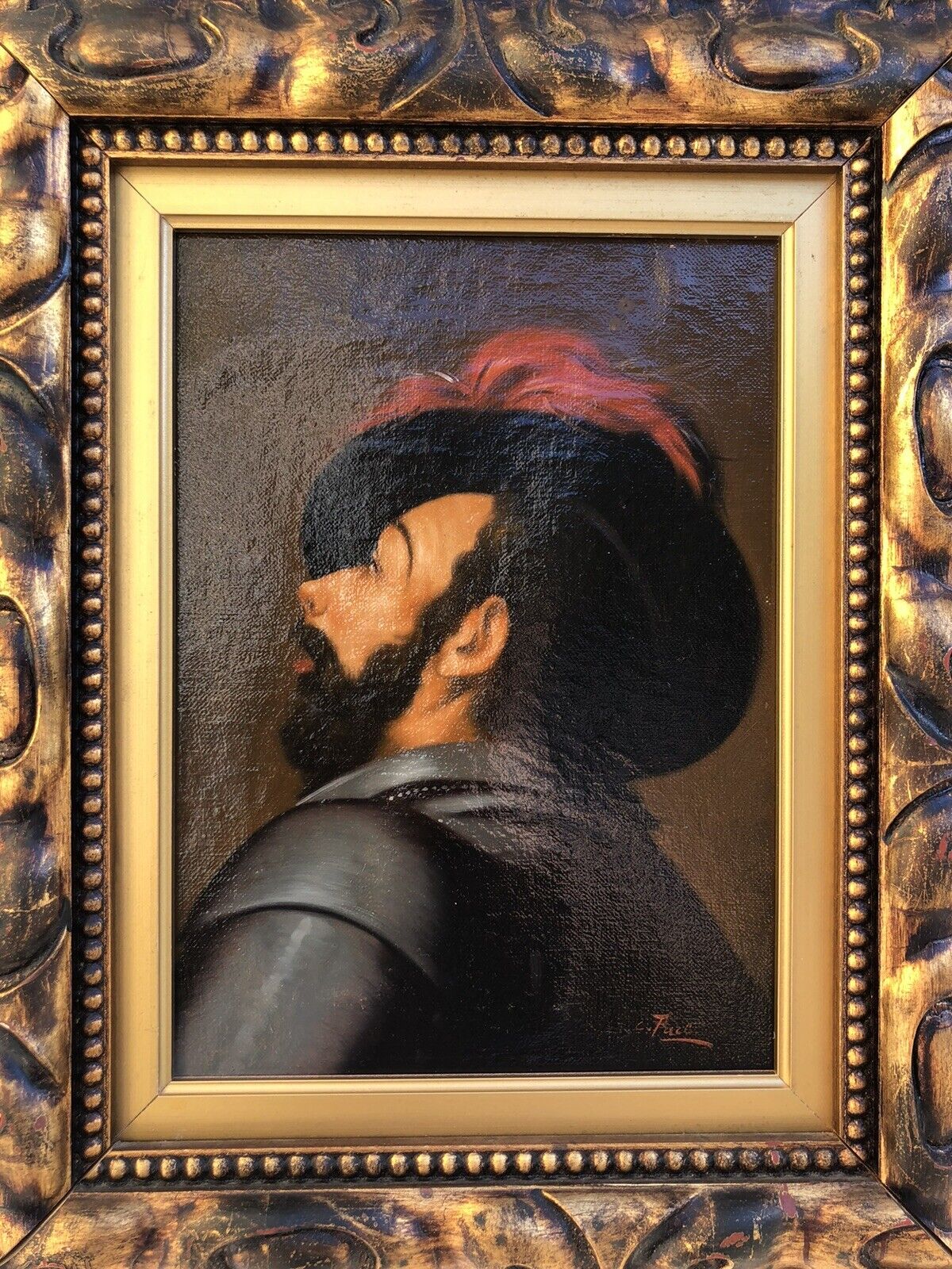 Quadro vintage -Figura- dipinto a olio su tela