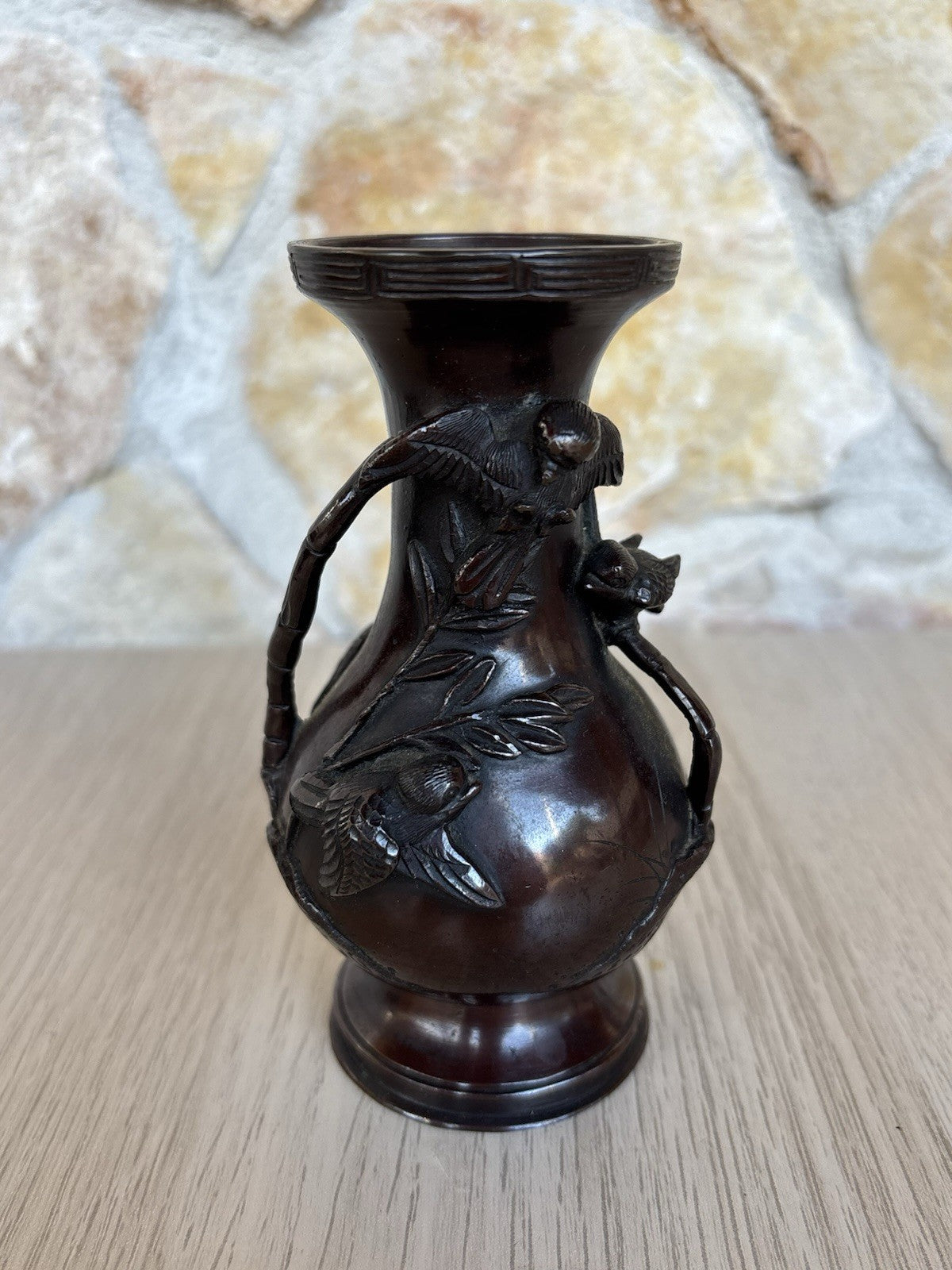 Vaso Vintage In Bronzo, Giappone-Meiji