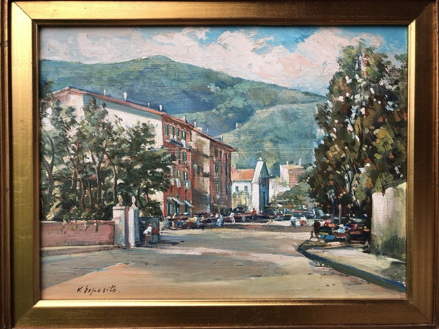 Quadro -Paesaggio Con Strada- dipinto a olio