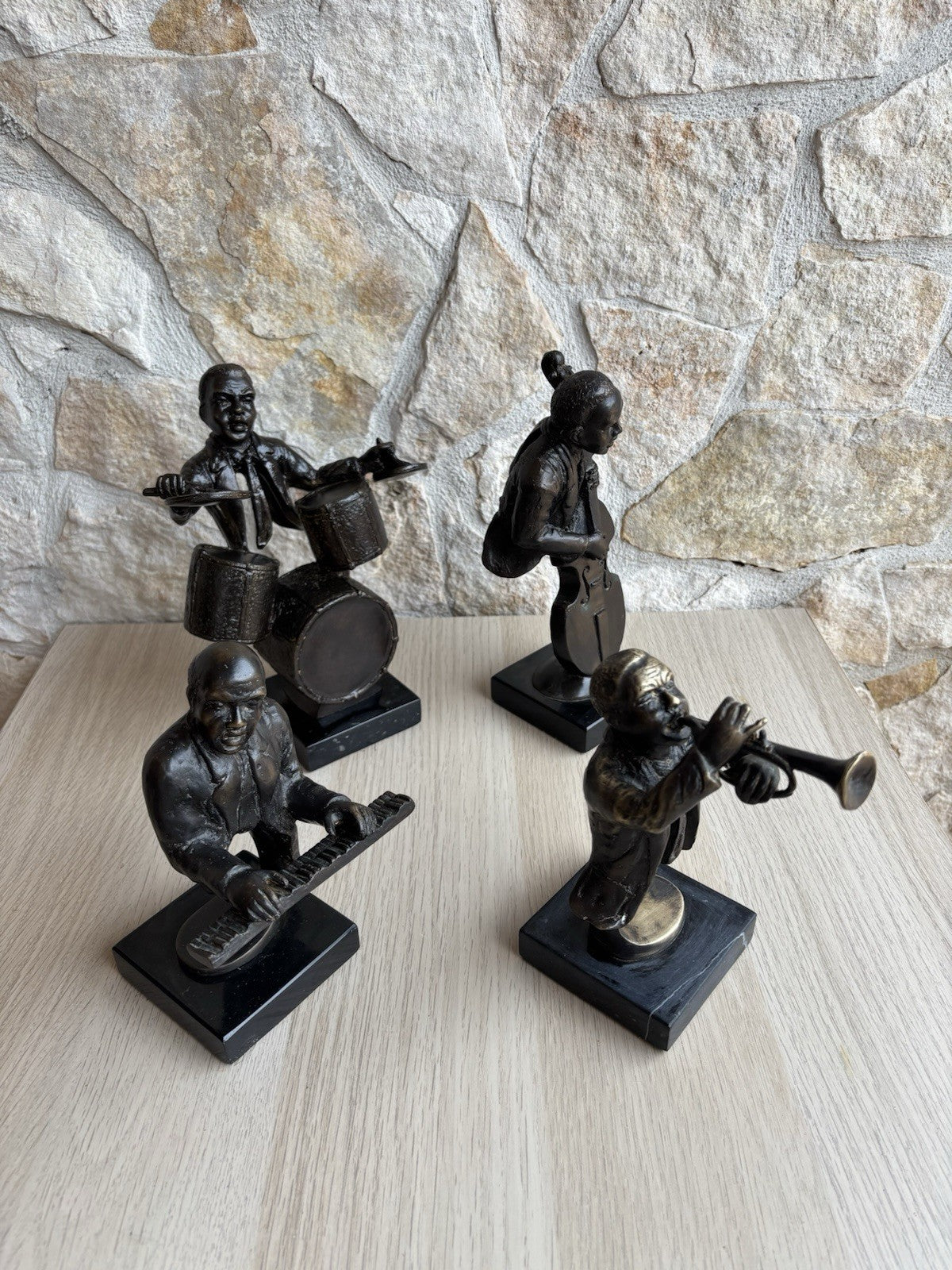 Sculture In Bronzo Vintage “Musicisti”