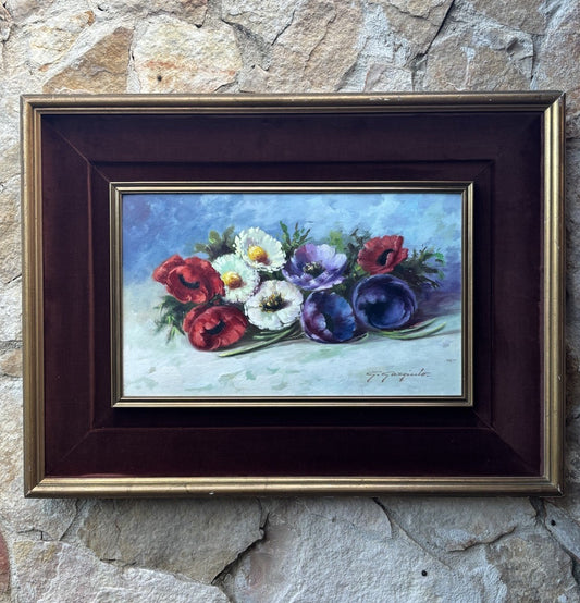Quadro -Fiori- Giuseppe Gargiulo dipinto a olio