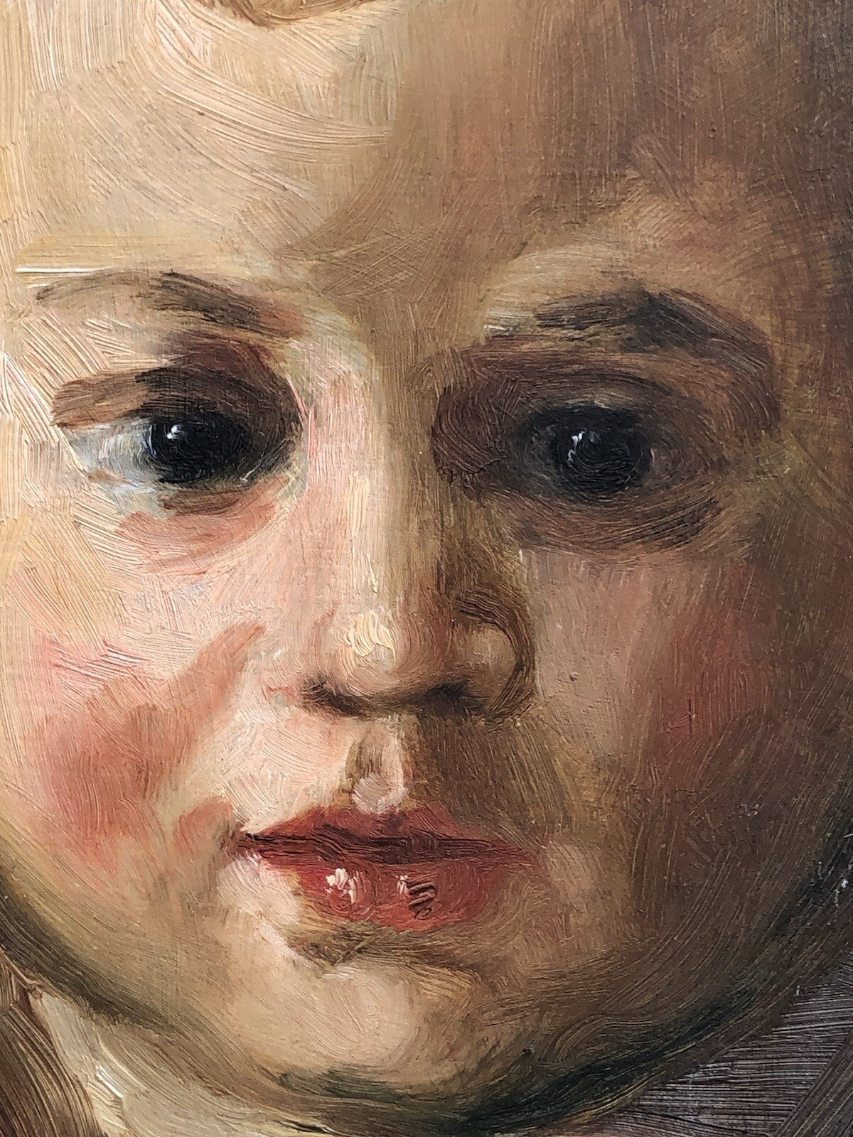Quadro antico -Scolaretto- dipinto a olio su tavoletta