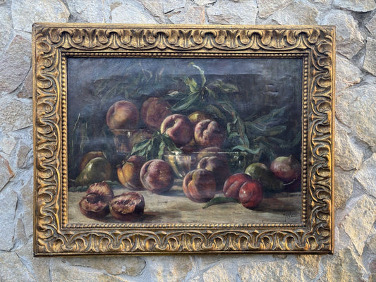 Quadro antico -Natura Morta- Giuseppe Uva dipinto a olio su tela