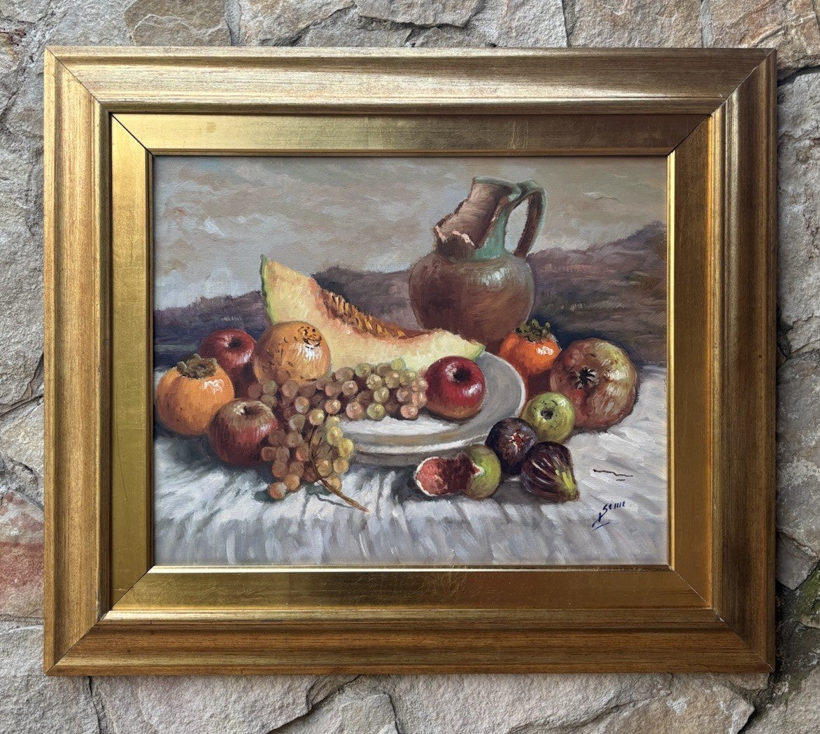 Quadro -Natura Morta Con Uva- Luigi Seme- dipinto a olio