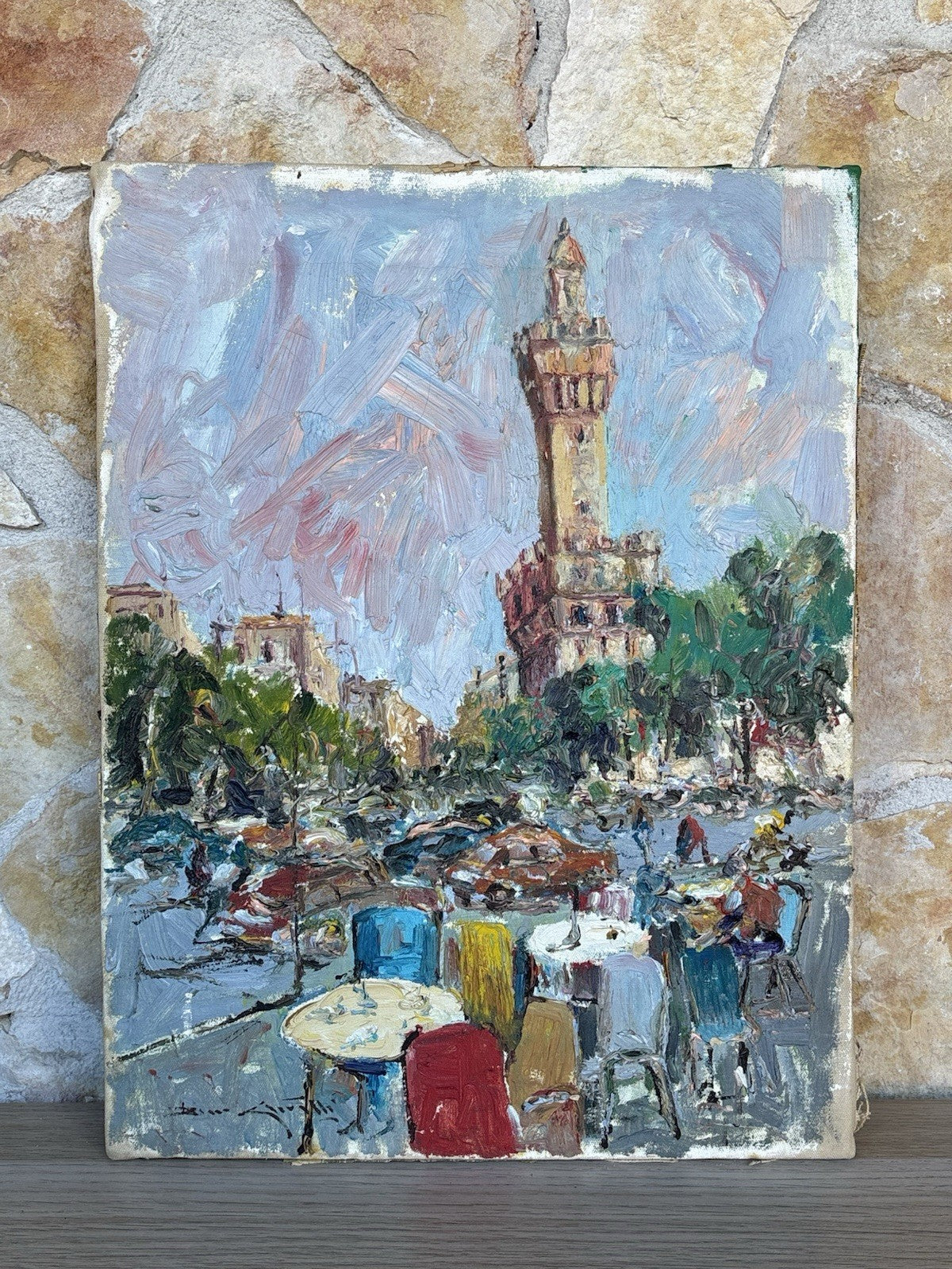 Quadro -Firenze- Rocco Carvelli- dipinto a olio su tela