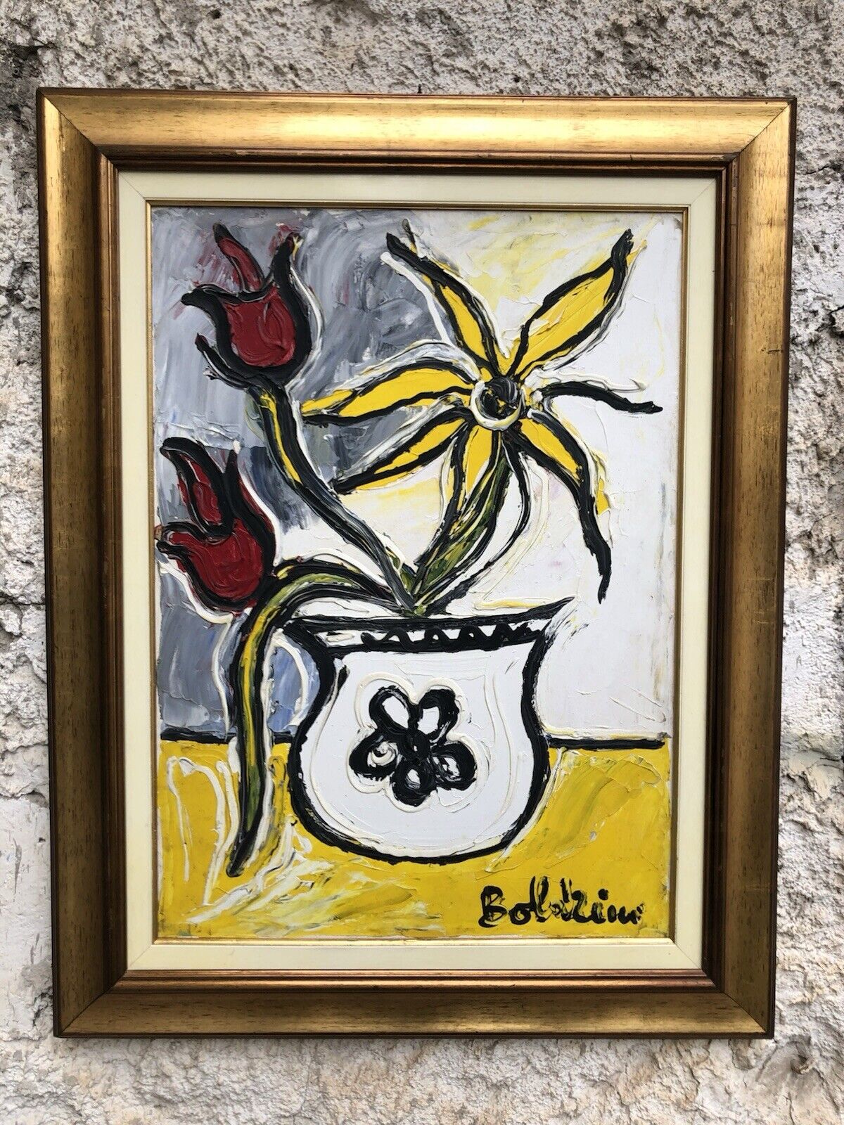 Quadro -Natura Morta- Gustavo Boldrini dipinto a olio su tela