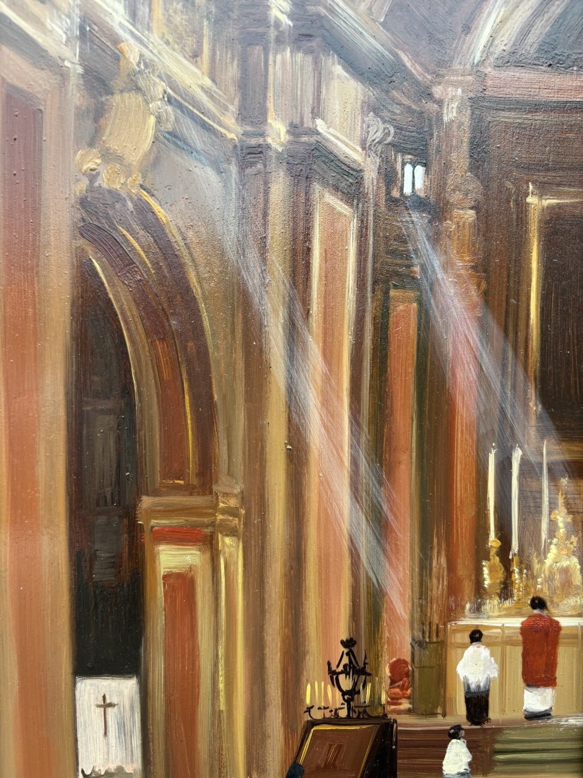 Quadro -Interno Di Chiesa- Francesco Tammaro dipinto a olio