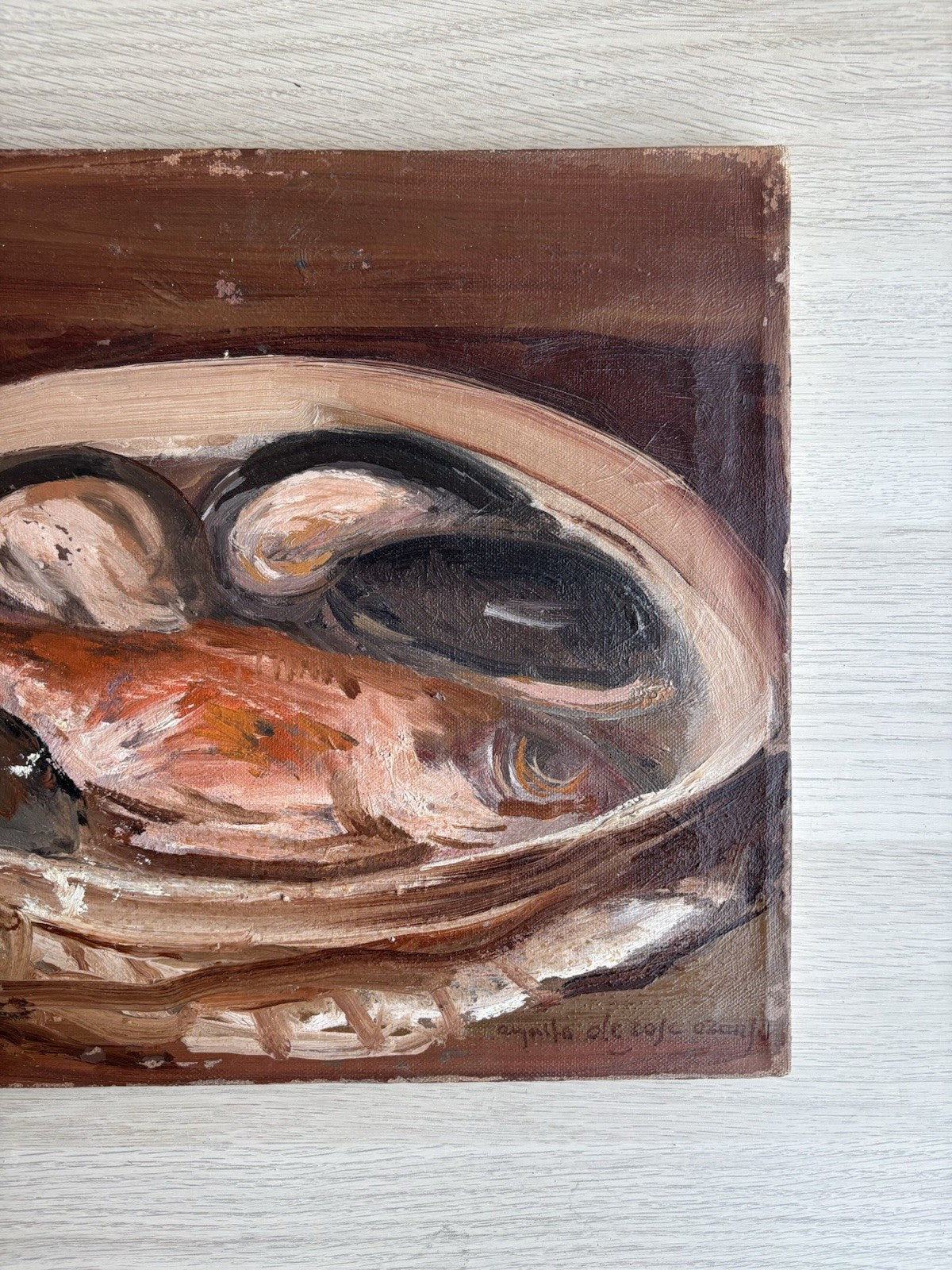 Quadro -Natura Morta- Augusto Orange De Rose- dipinto a olio su tela