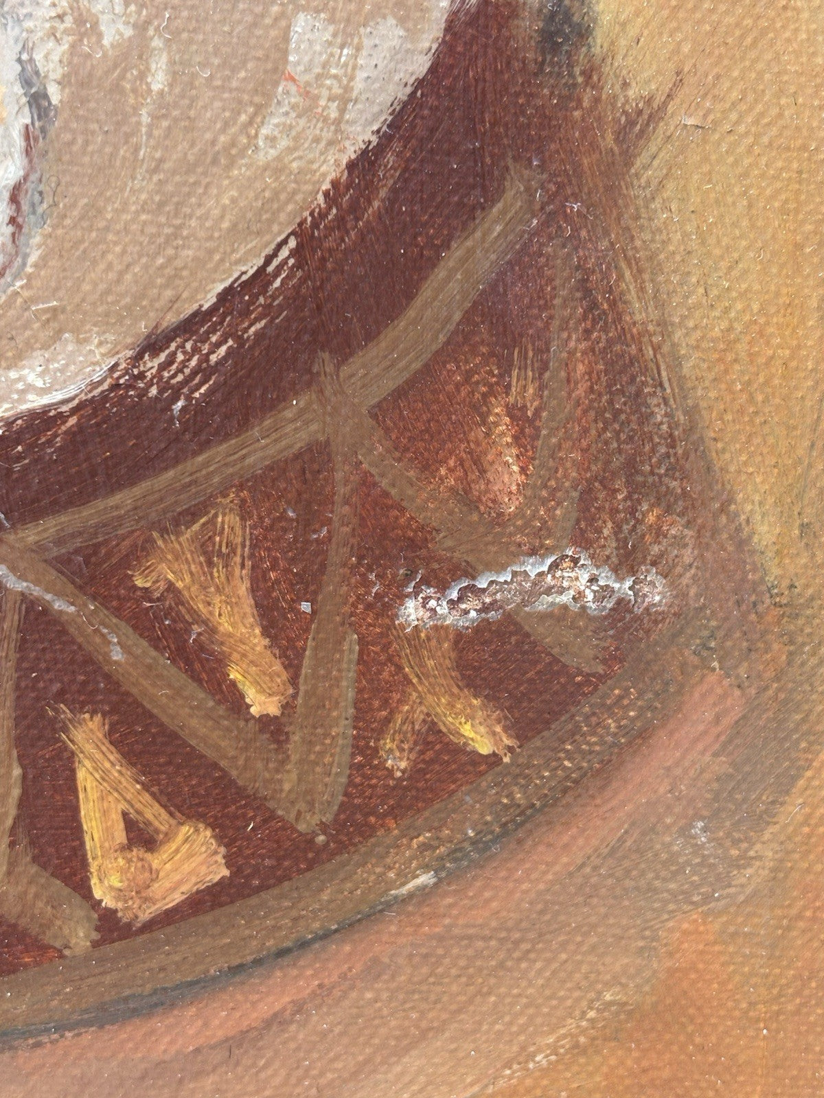 Quadro -Maschere Allegoriche- Augusto Orange De Rose dipinto a olio su tela