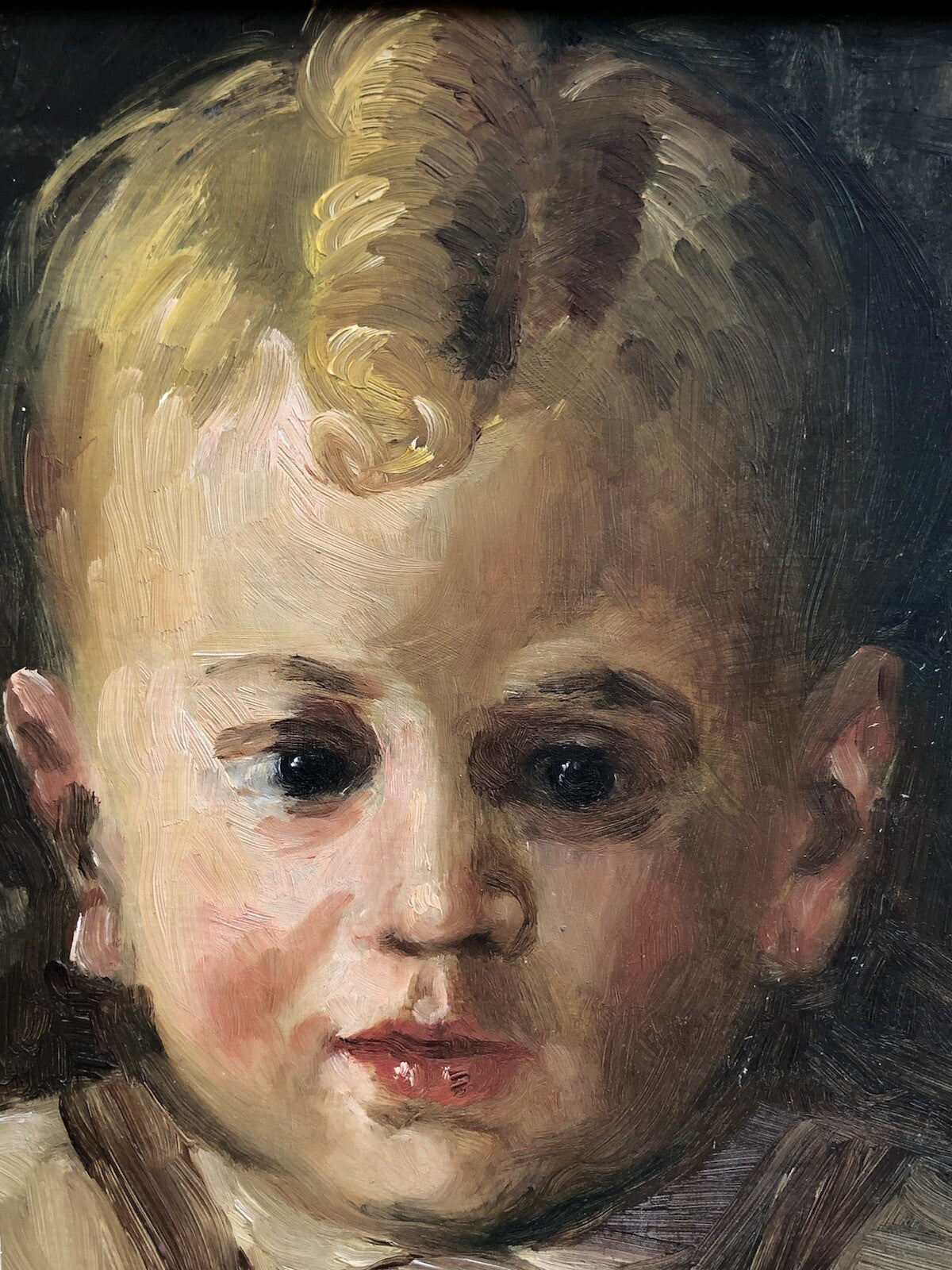 Quadro antico -Scolaretto- dipinto a olio su tavoletta