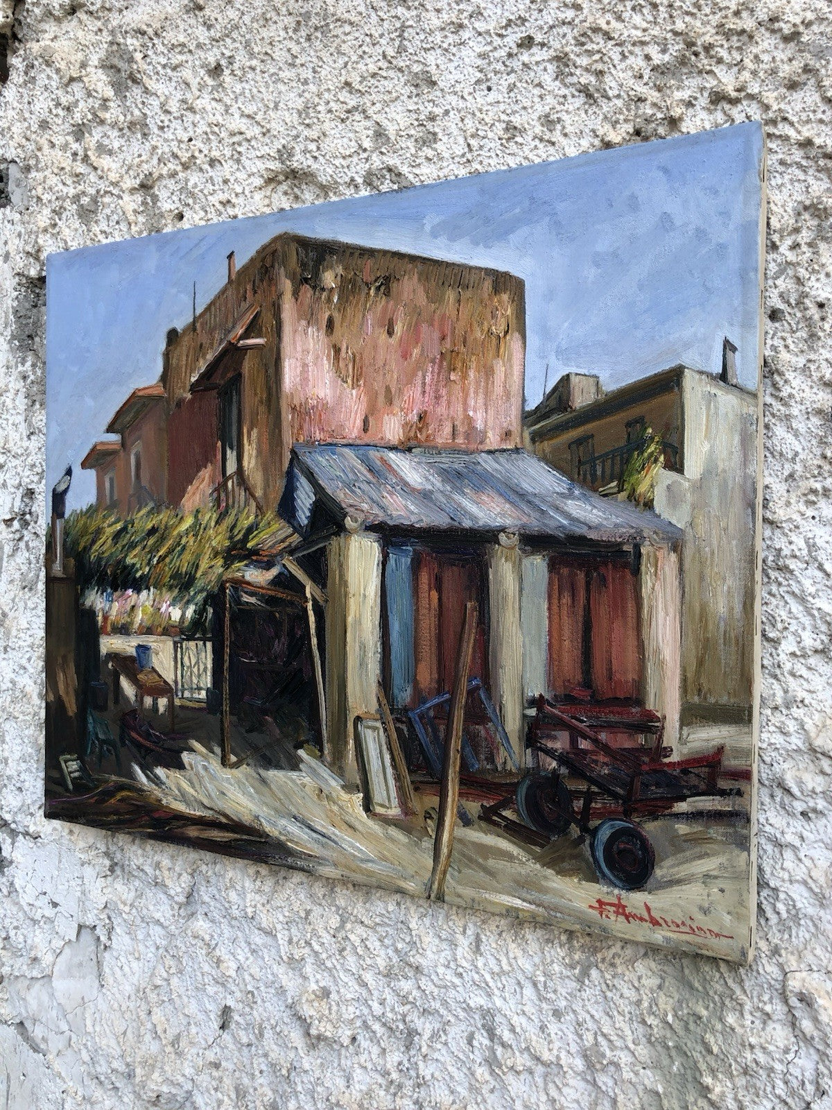 Quadro -Casolare- dipinto a olio su tela