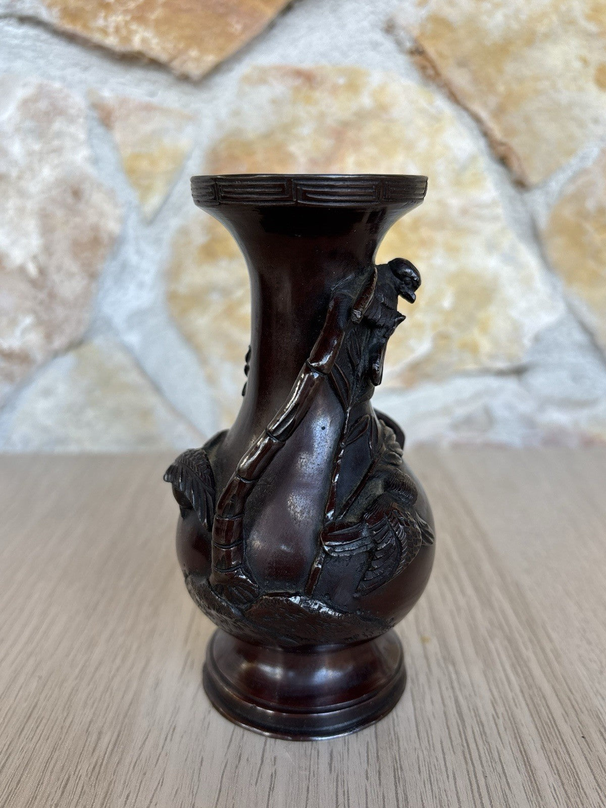 Vaso Vintage In Bronzo, Giappone-Meiji