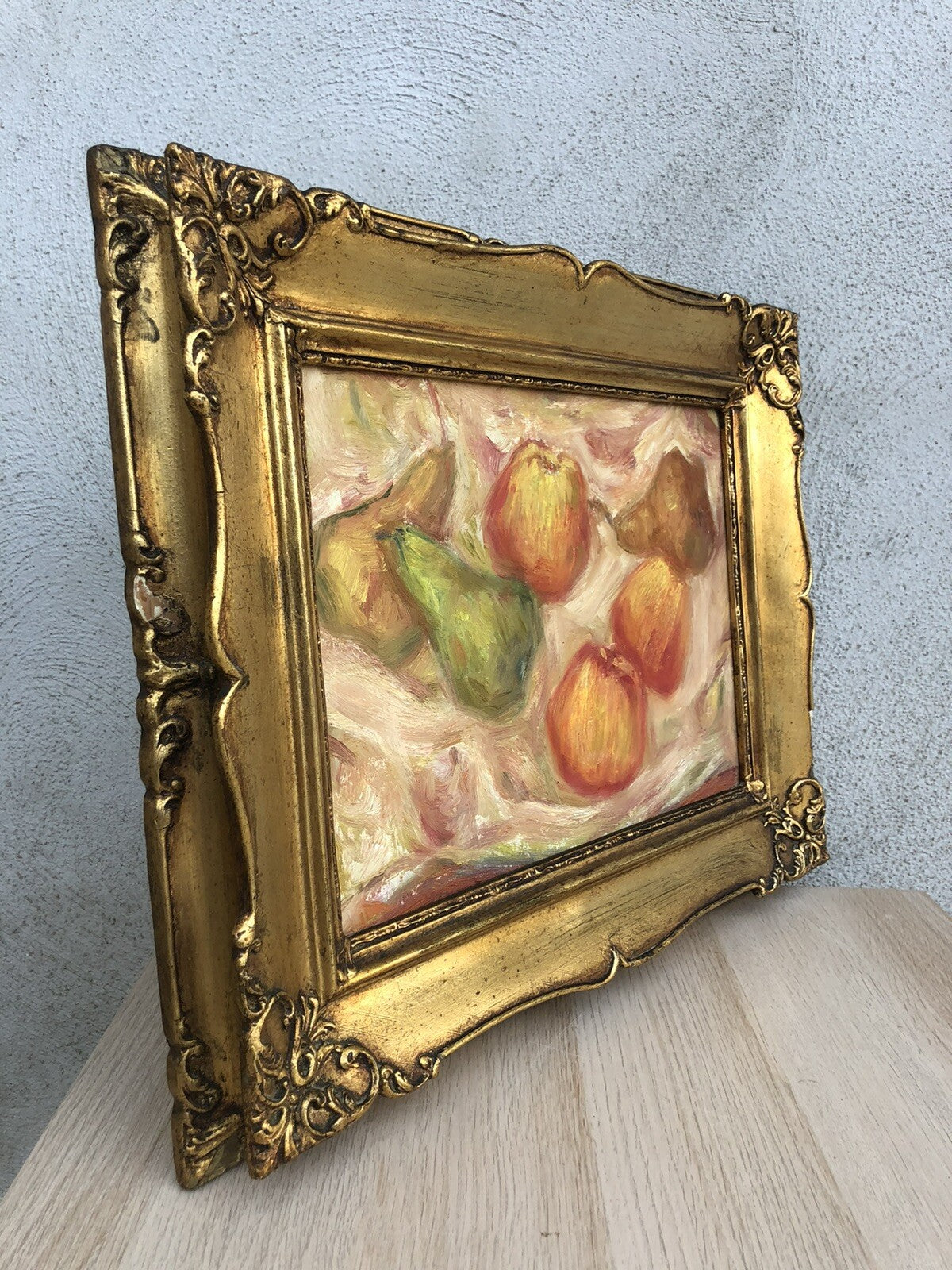 Quadro vintage -Mele E Pere- dipinto a olio
