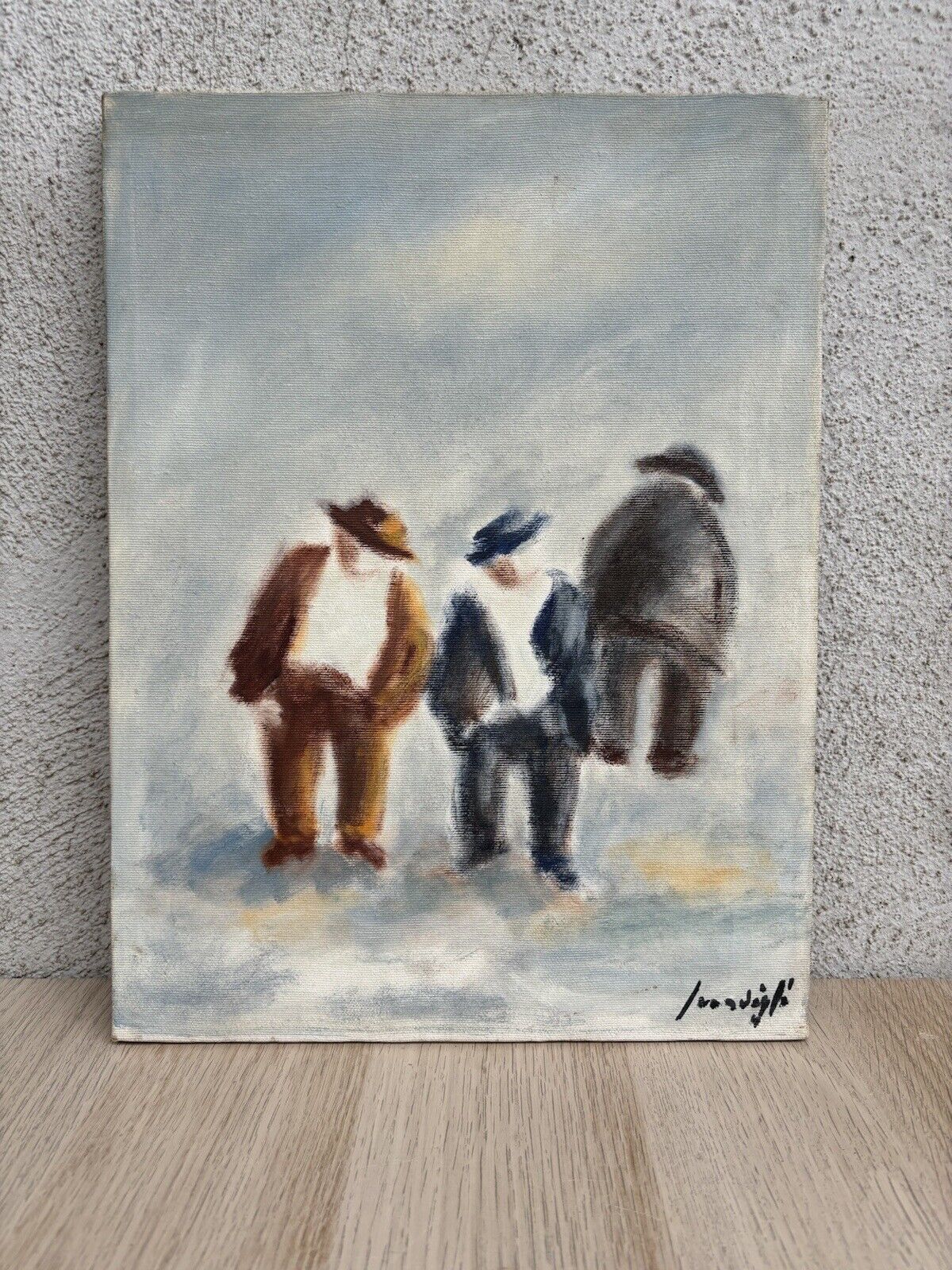 Quadro vintage -Omini- dipinto a olio su tela