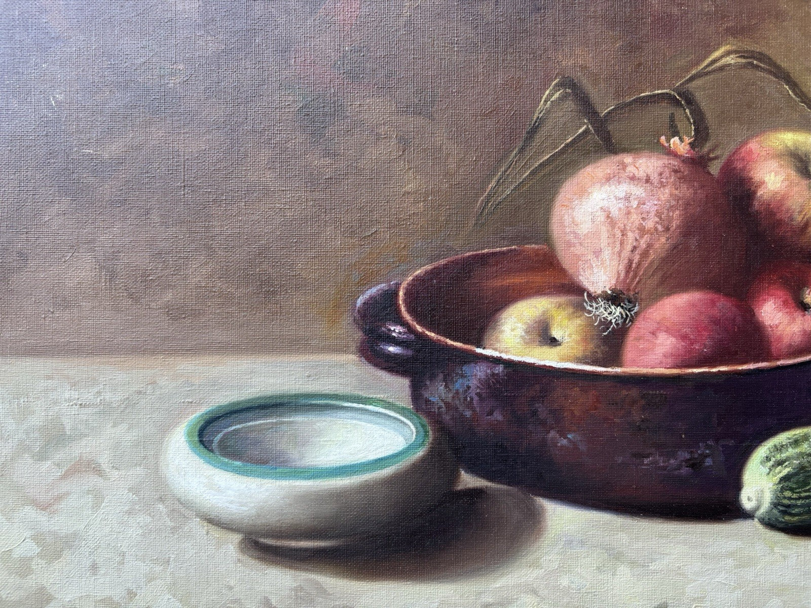Quadro -Natura Morta- Giuseppe Gargiulo dipinto a olio su tela