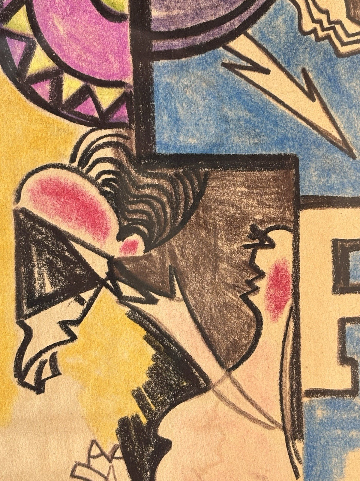 Quadro -Astratto- Mario Sangiovanni disegno su carta