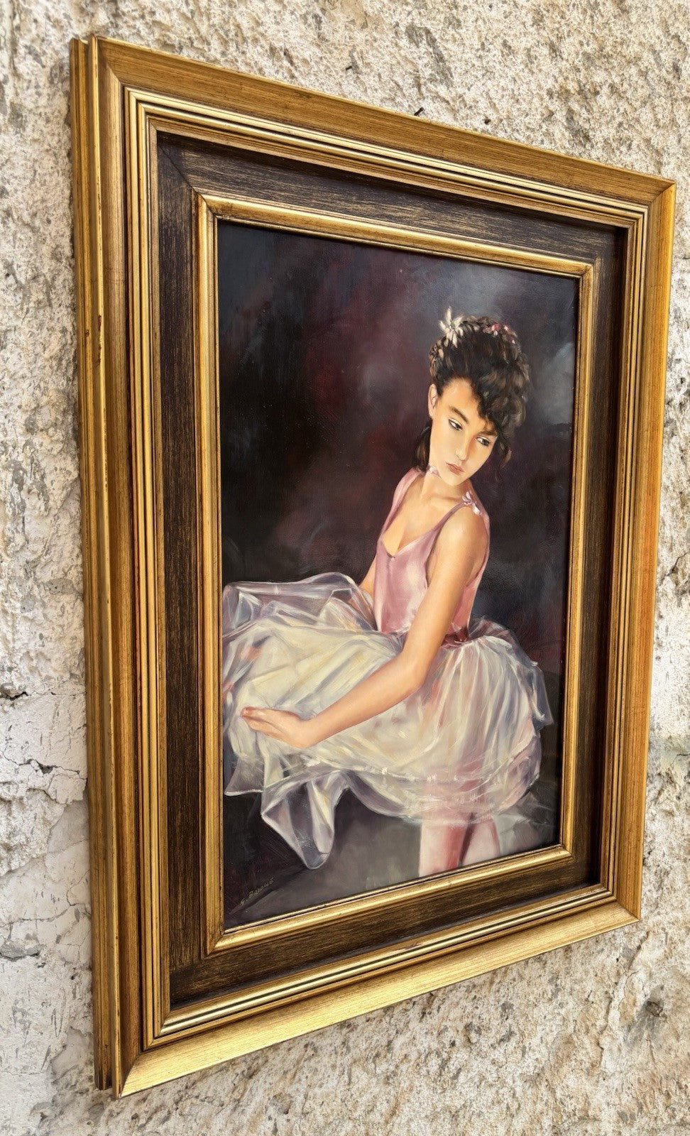 Quadro -Ballerina- Gigi Barone dipinto a olio su tavola