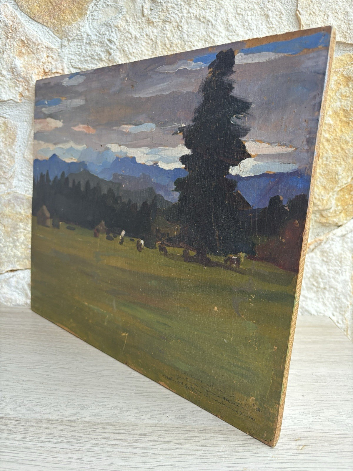 Quadro -Paesaggio- Domenico De Vanna dipinto a olio su tavola