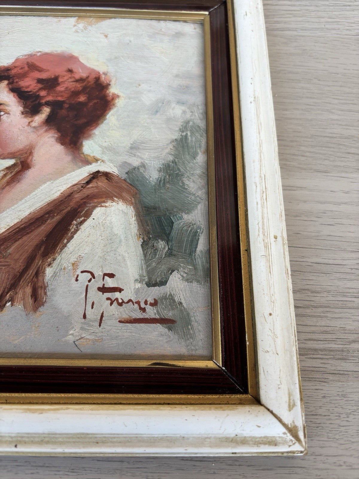 Coppia quadri -Figure- Francesco Pecoraro dipinti a olio