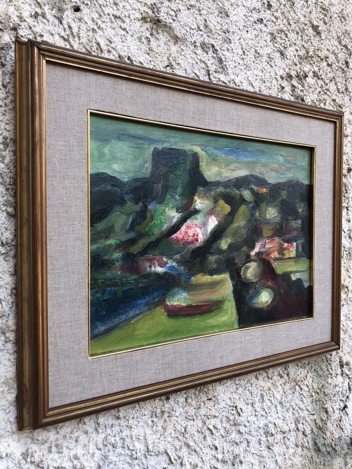 Quadro vintage -Marina- dipinto a olio su tela