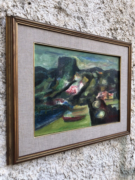 Quadro vintage -Marina- dipinto a olio su tela