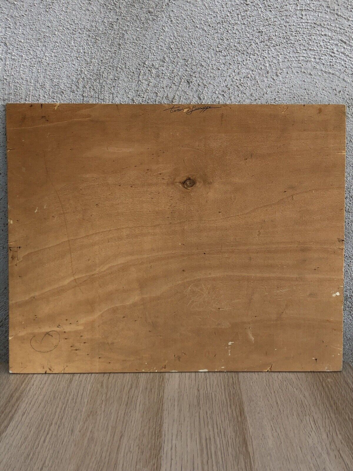 Quadro vintage -Paesaggio Con Case- dipinto a olio su tavoletta