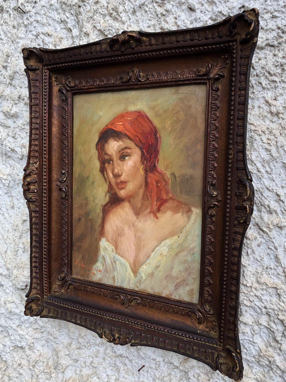 Quadro vintage -Figura Donna- dipinto a olio