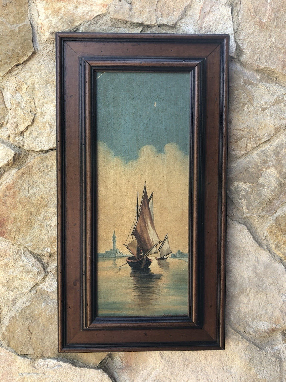 Quadro antico -Marina Di Venezia- dipinto a olio