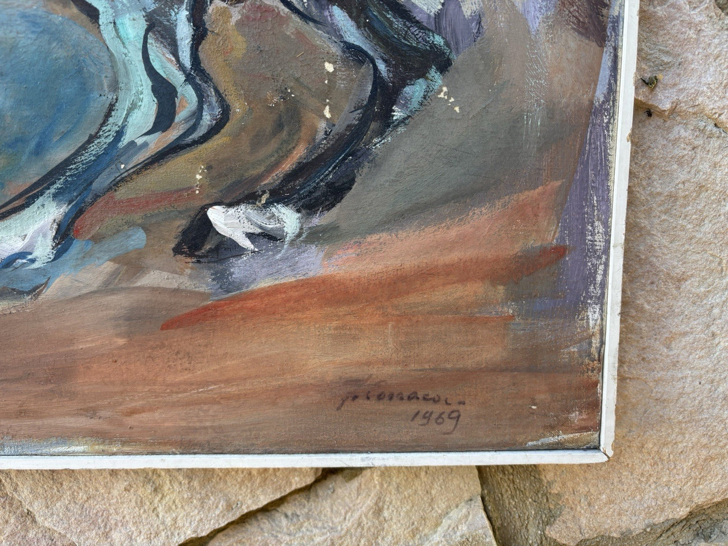 Quadro -Cavalli- Ferruccio Torraca- dipinto a olio su tela