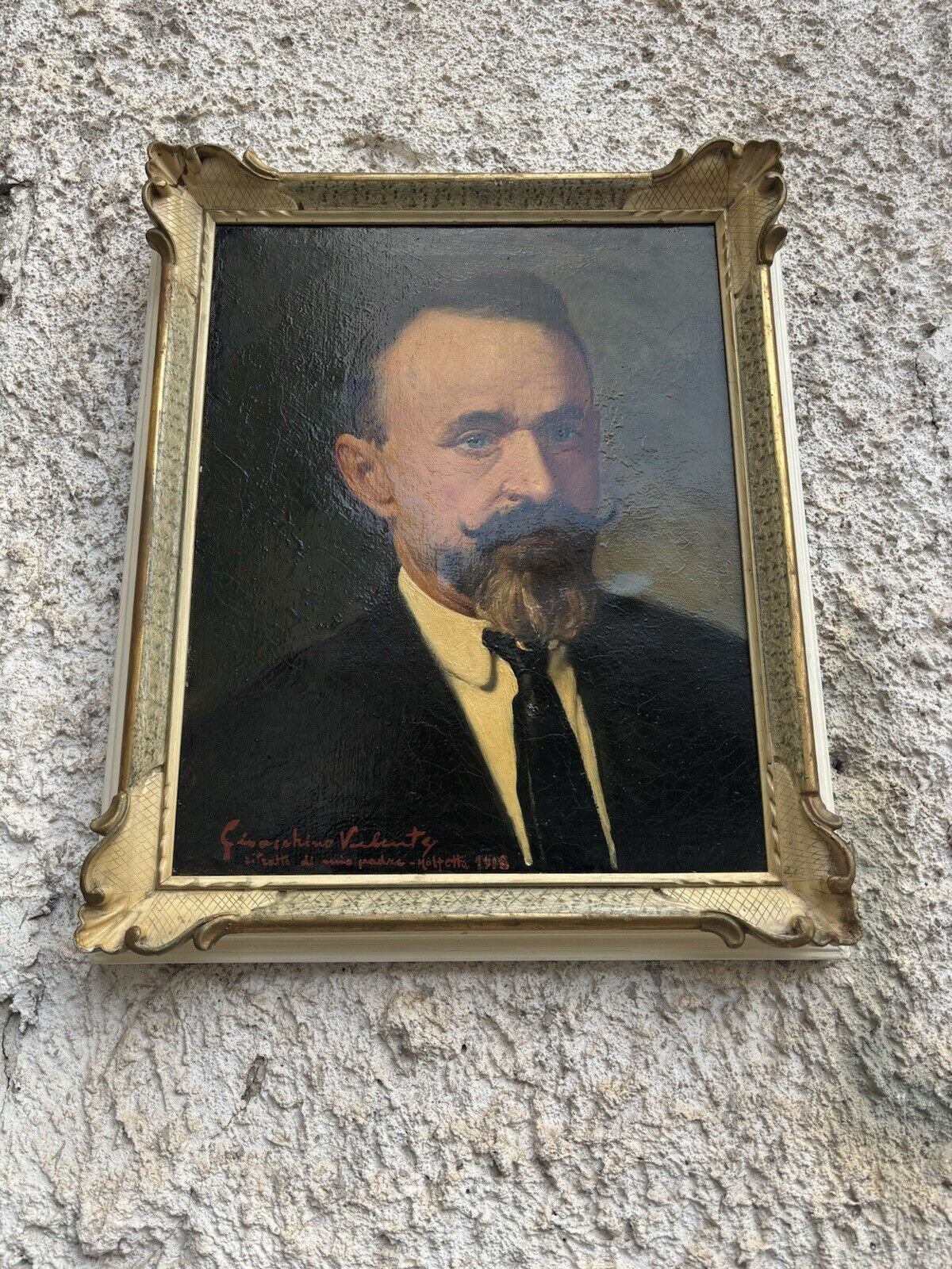 Quadro antico -Ritratto- dipinto a olio su tela