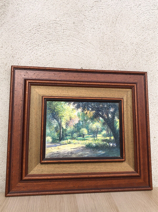 Quadro vintage -Boschetto- tecnica mista su carta