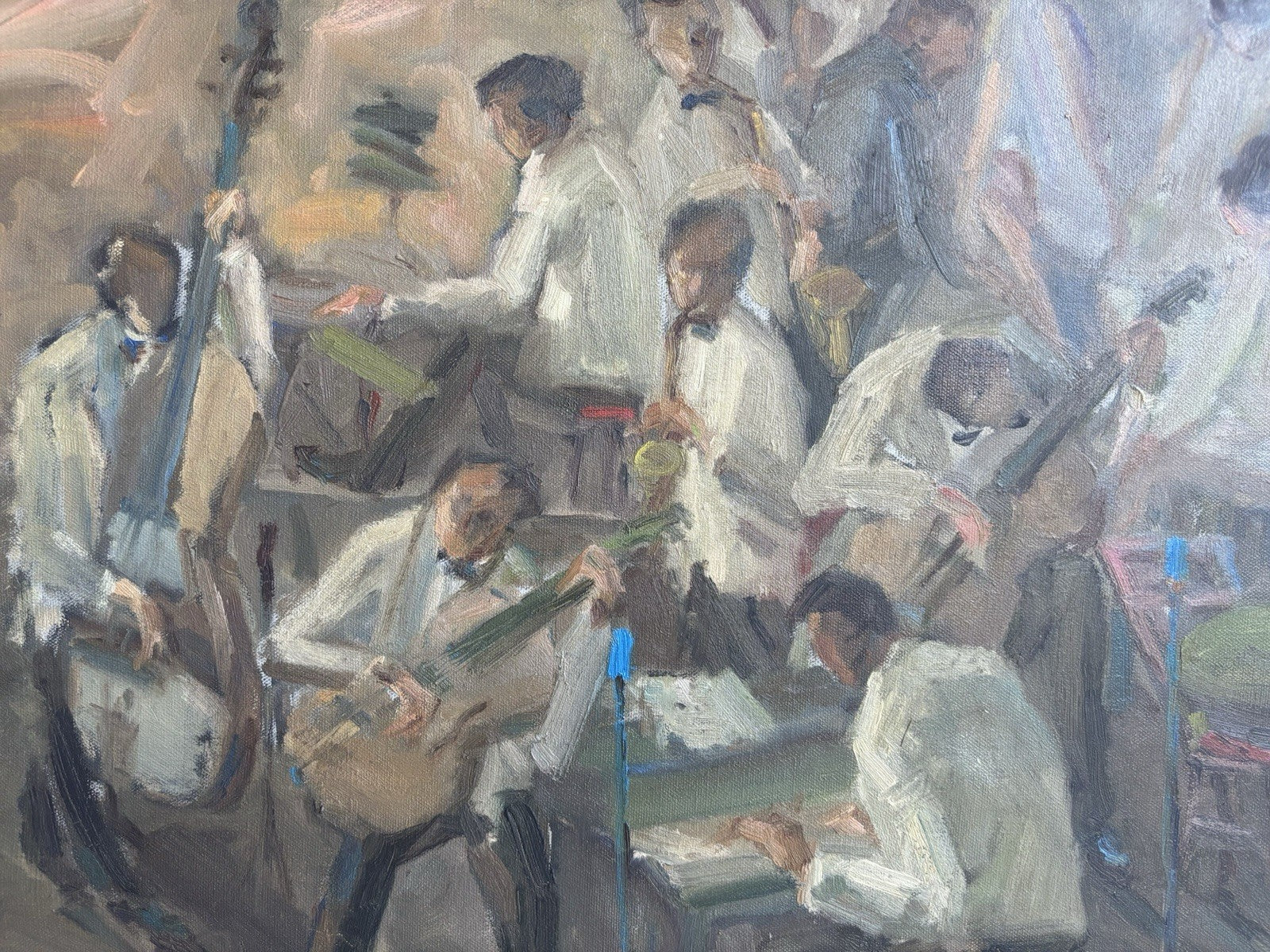 Quadro -Musicisti- Michele D’Aniello dipinto a olio su tela